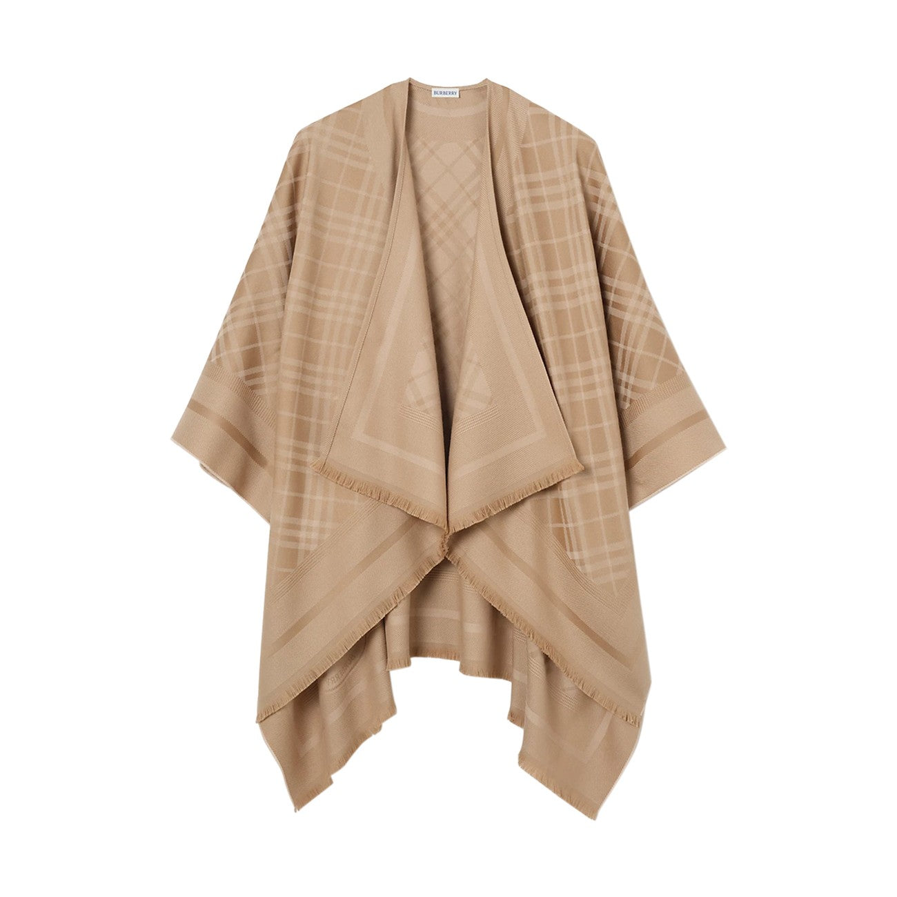 Burberry Women Wool And Cashmere Check Cape BURBERRY