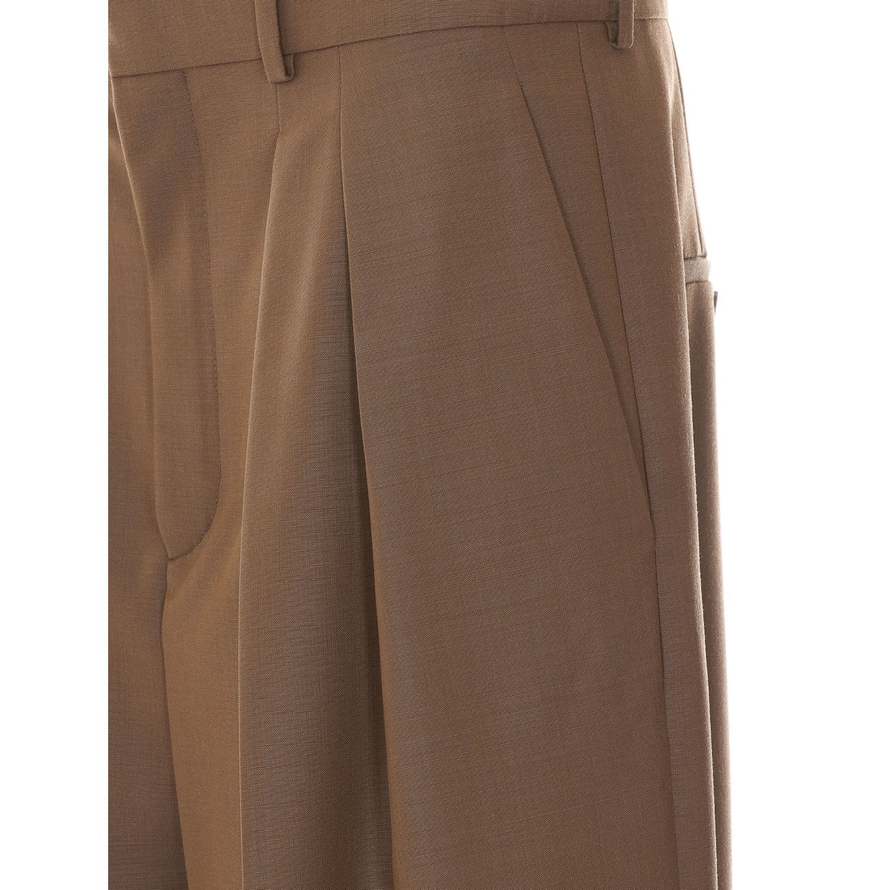Saint Laurent Women Wool And Mohair Wide Pants SAINT LAURENT