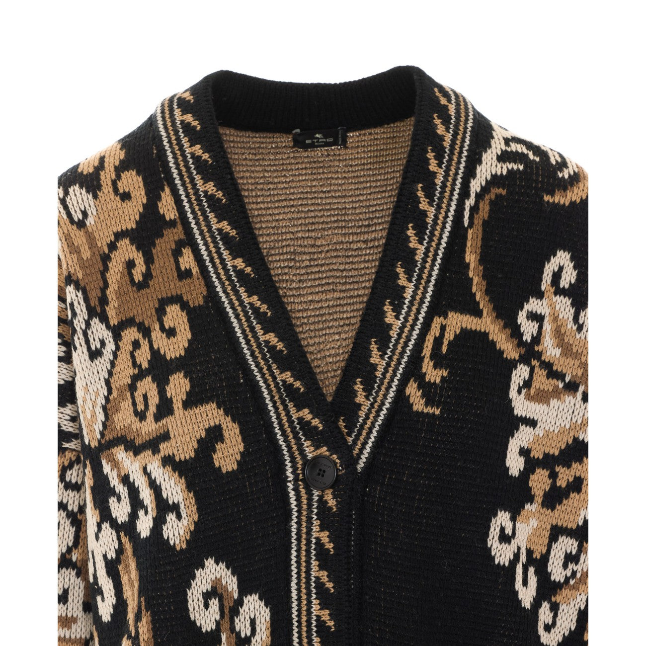 Etro Women Wool Cardigan With Floral Paisley Motif ETRO