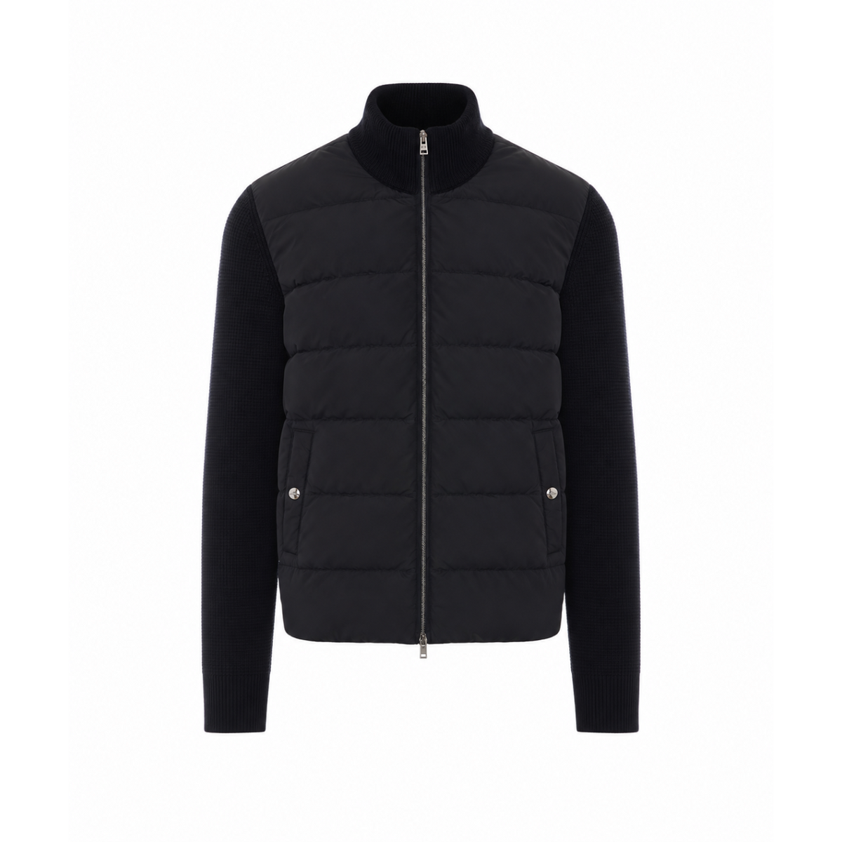 Herno Men Wool Jacket With A Waffle Knit Texture And Nylon HERNO