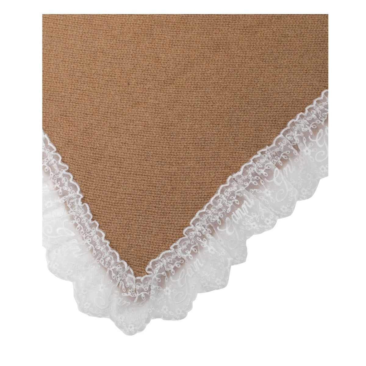 Ganni Women Wool Lace Triangular Scarf GANNI