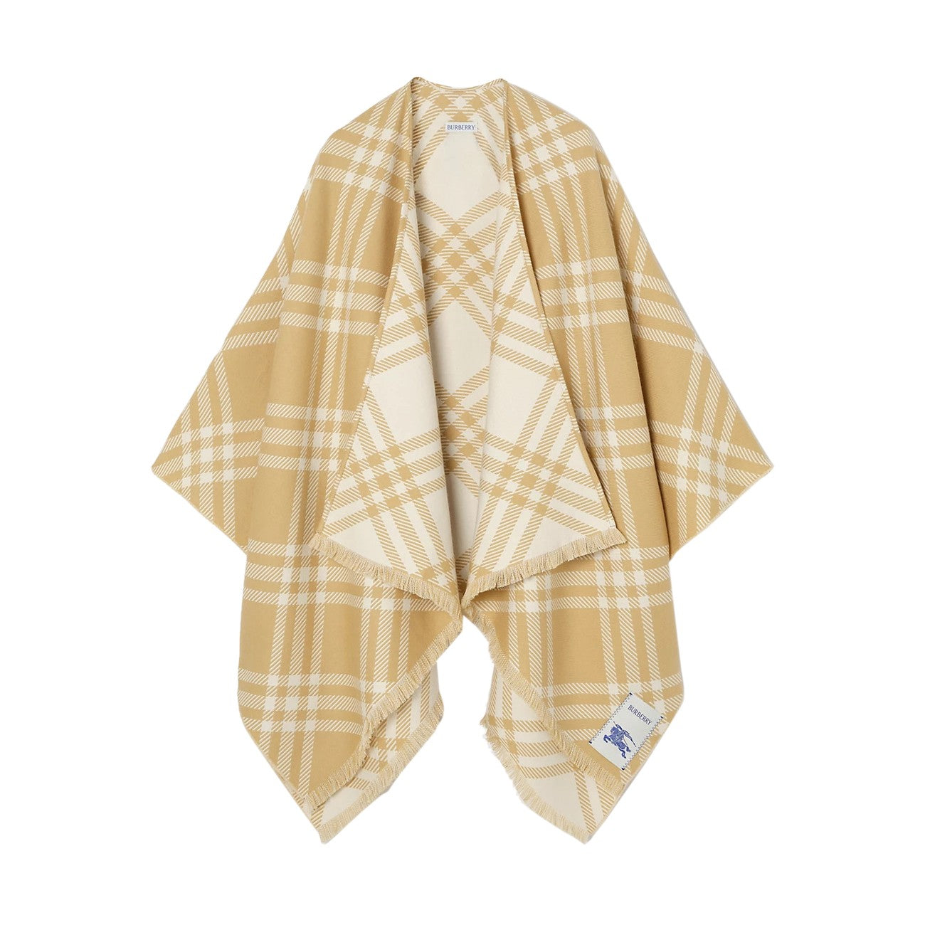 Burberry Women Wool, Silk And Cashmere Check Cape BURBERRY