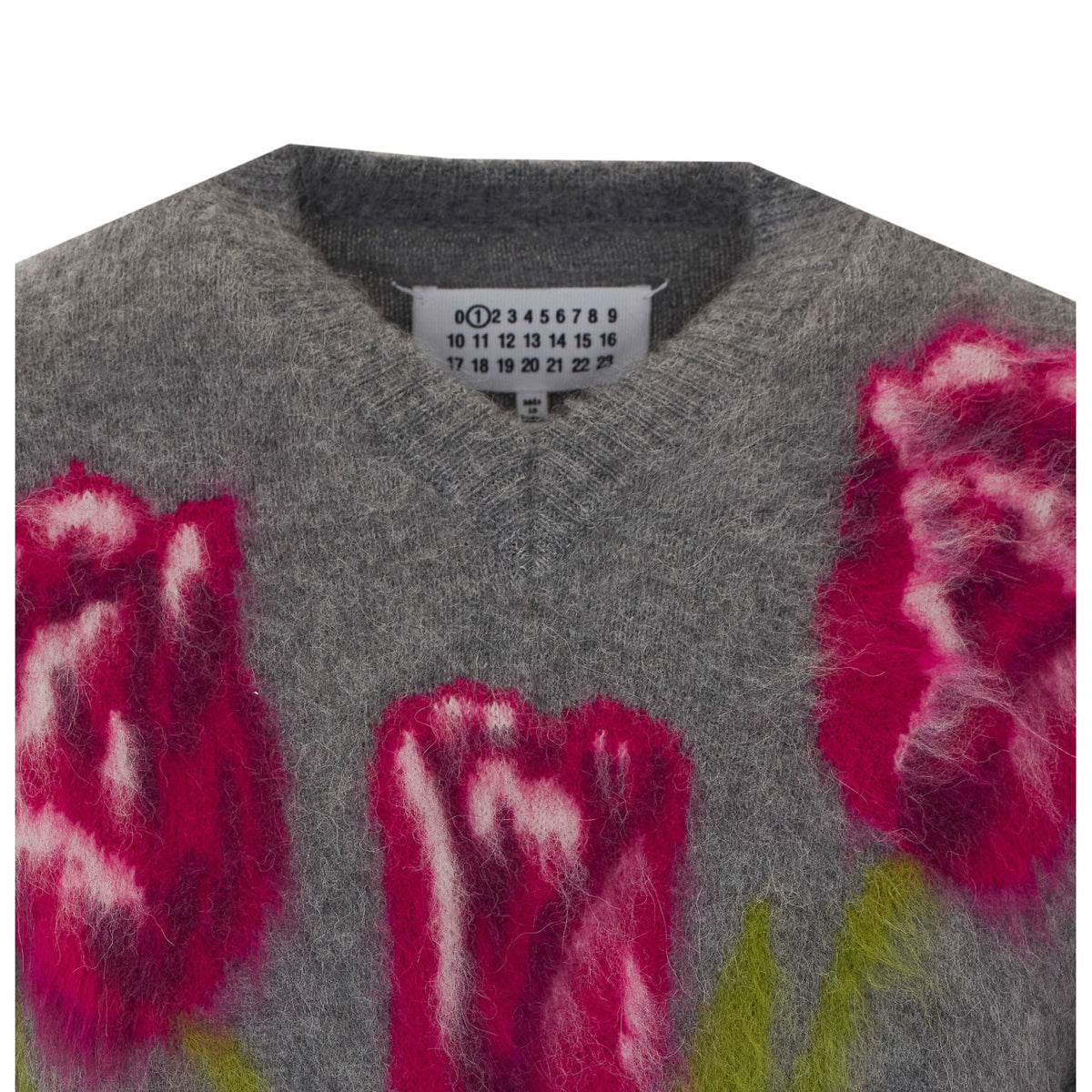 Maison Margiela Women Wool Sweater With Floral Motif MAISON MARGIELA