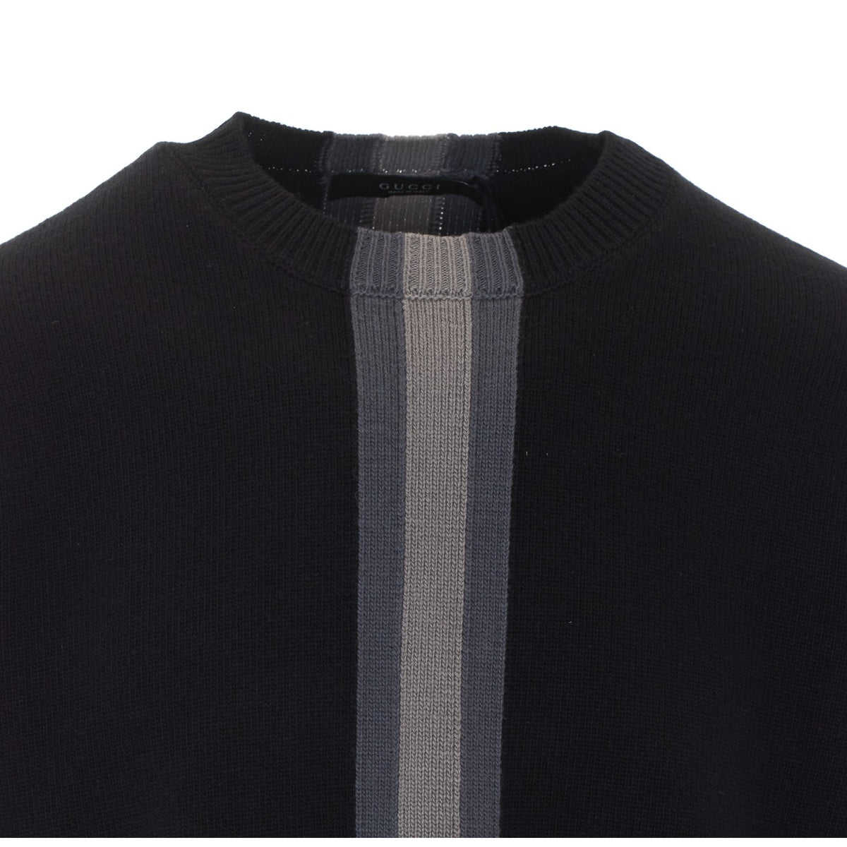 Gucci Men Wool Sweater With Tonal Web Tape GUCCI