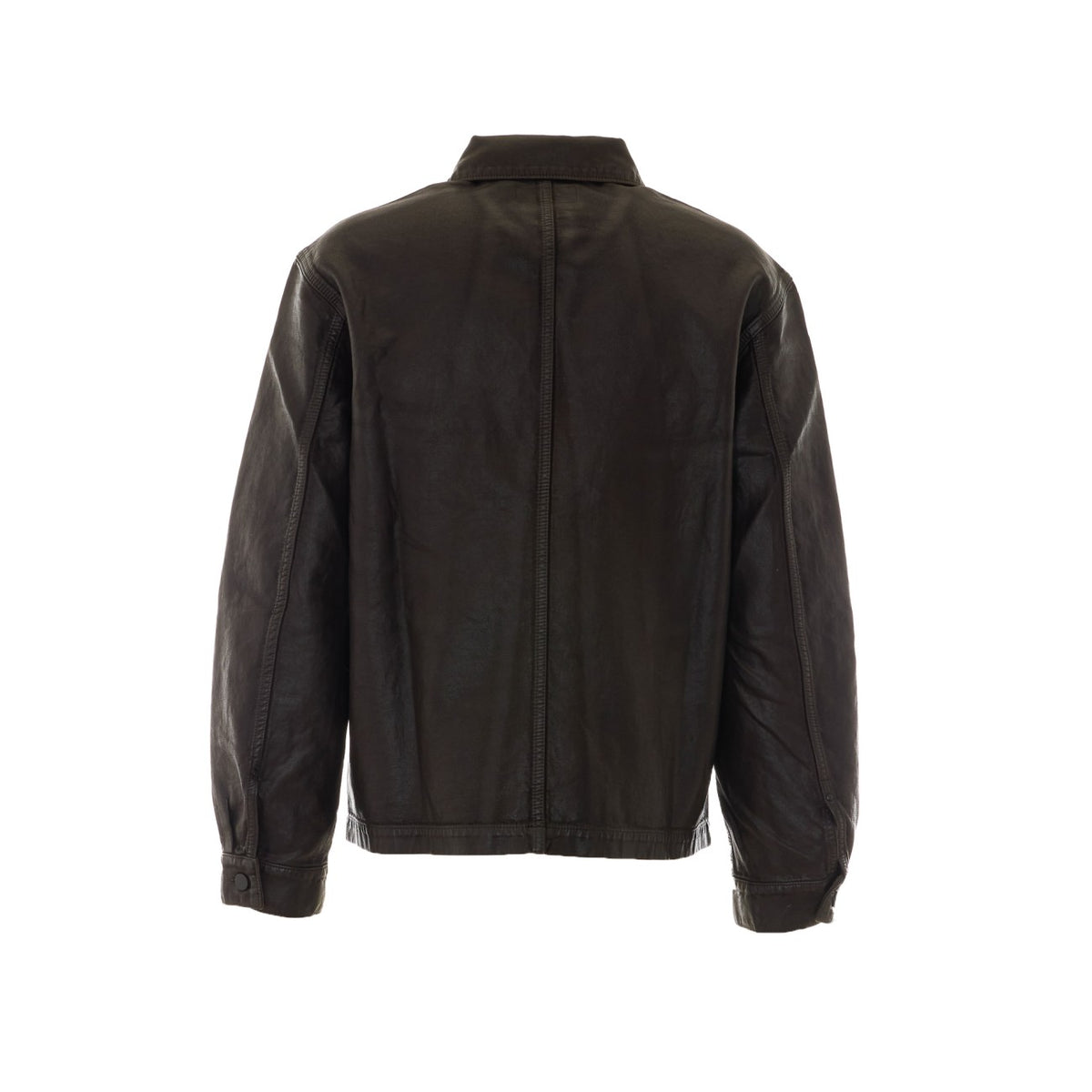 Lemaire Men Workwear Overshirt In Coated Denim LEMAIRE