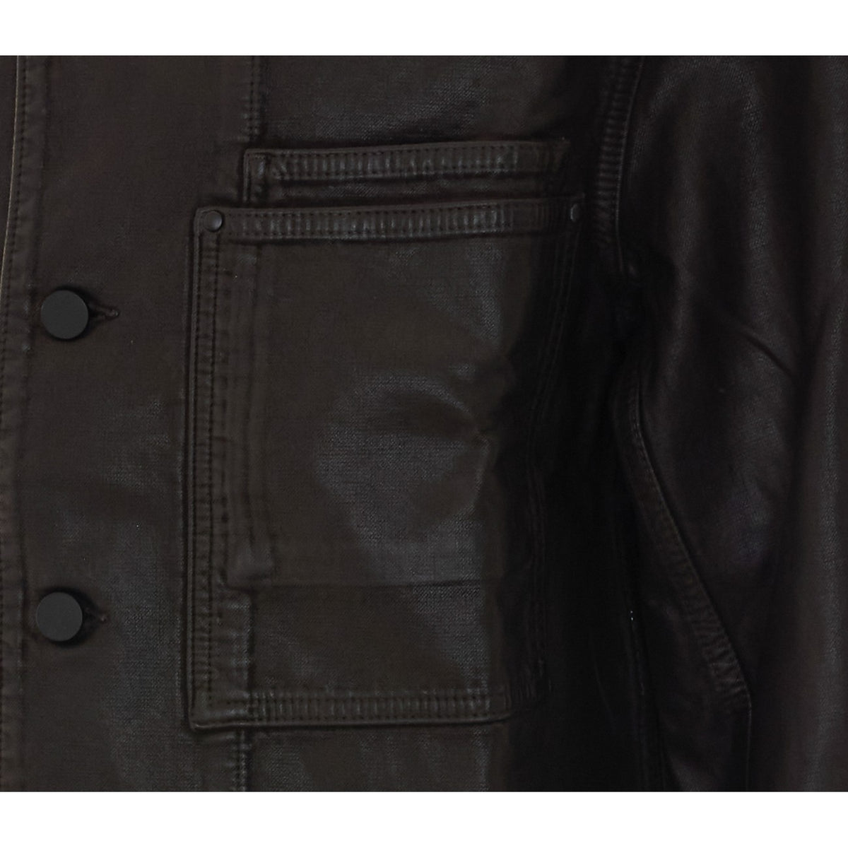 Lemaire Men Workwear Overshirt In Coated Denim LEMAIRE