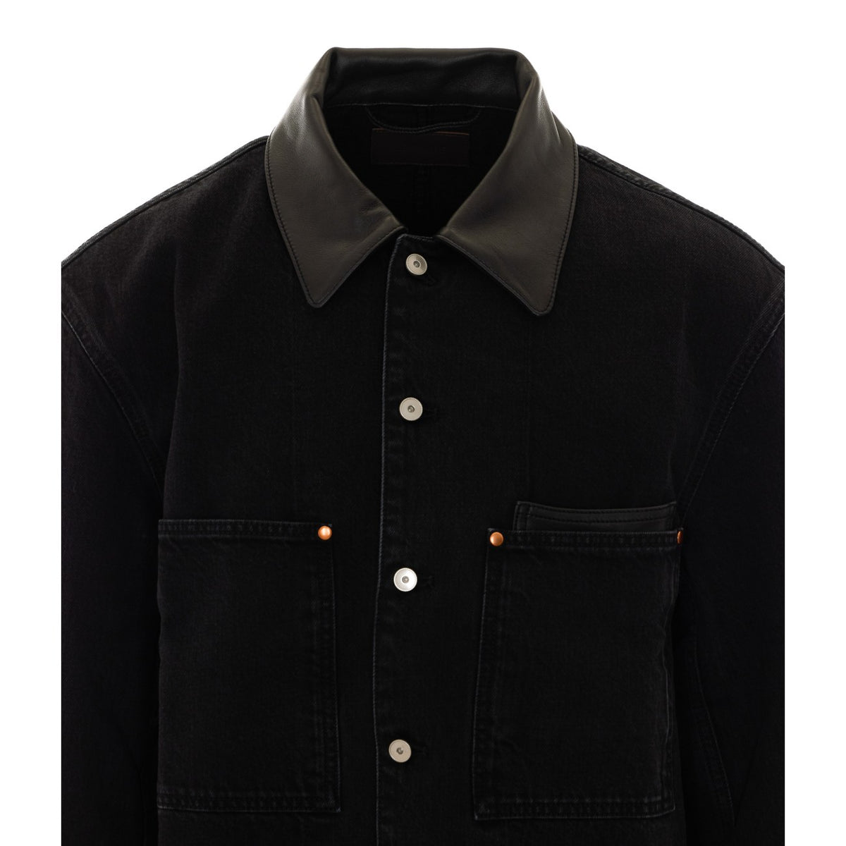 Lemaire Men Workwear Overshirt In Selvedge Denim LEMAIRE