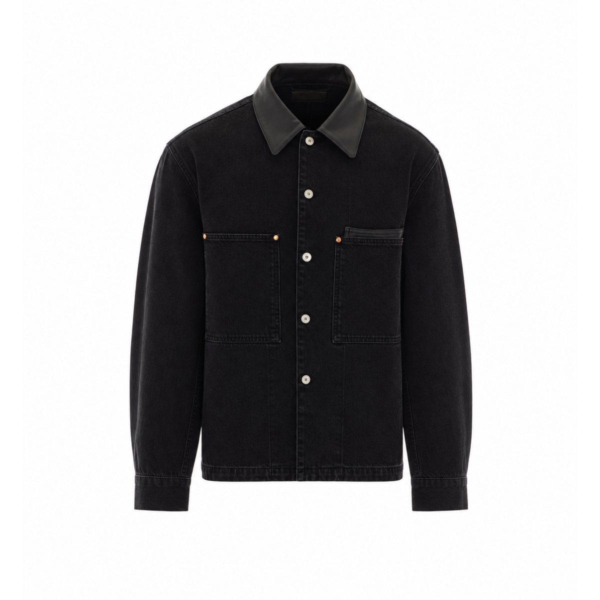 Lemaire Men Workwear Overshirt In Selvedge Denim LEMAIRE
