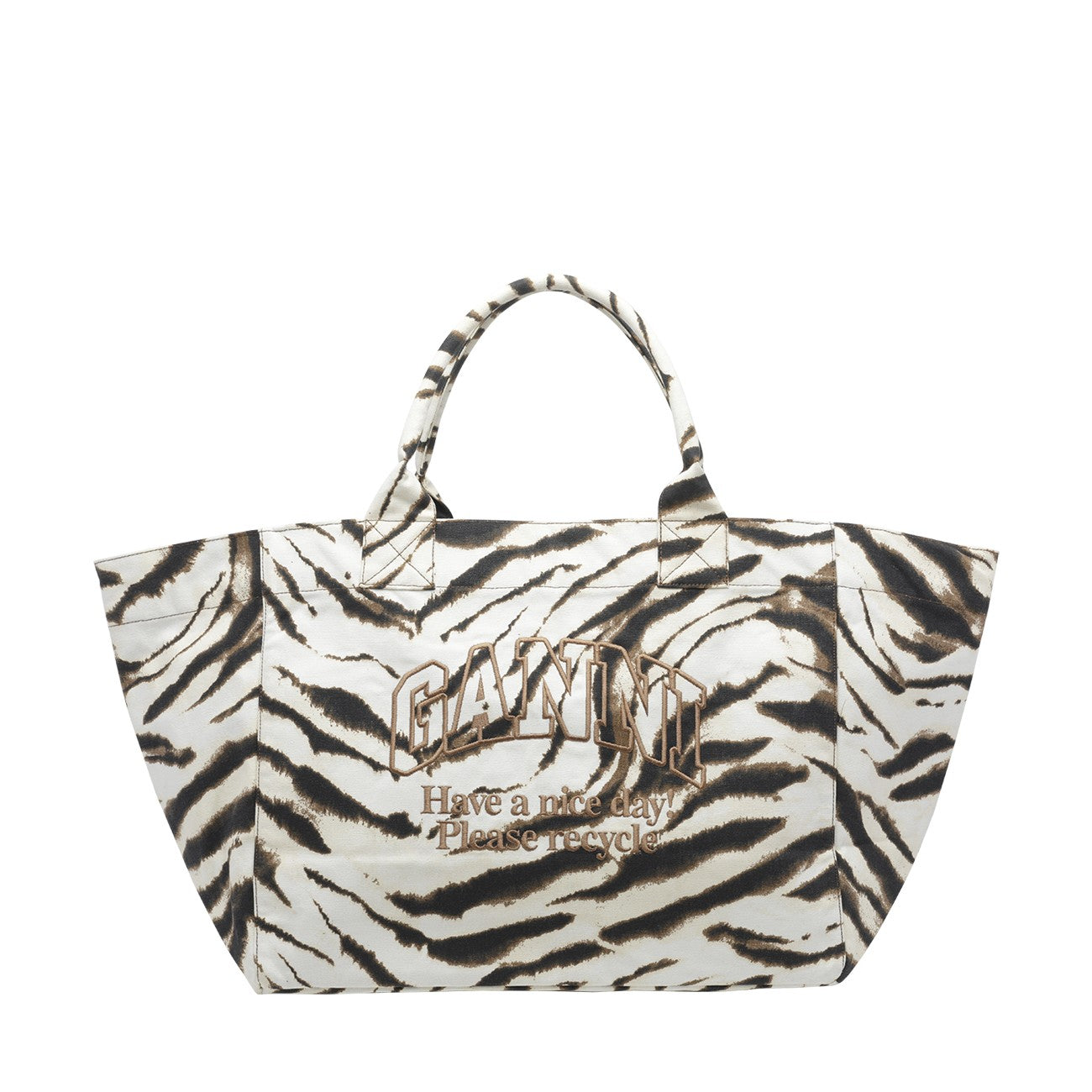 Ganni Women Xxl Zebra Tote GANNI