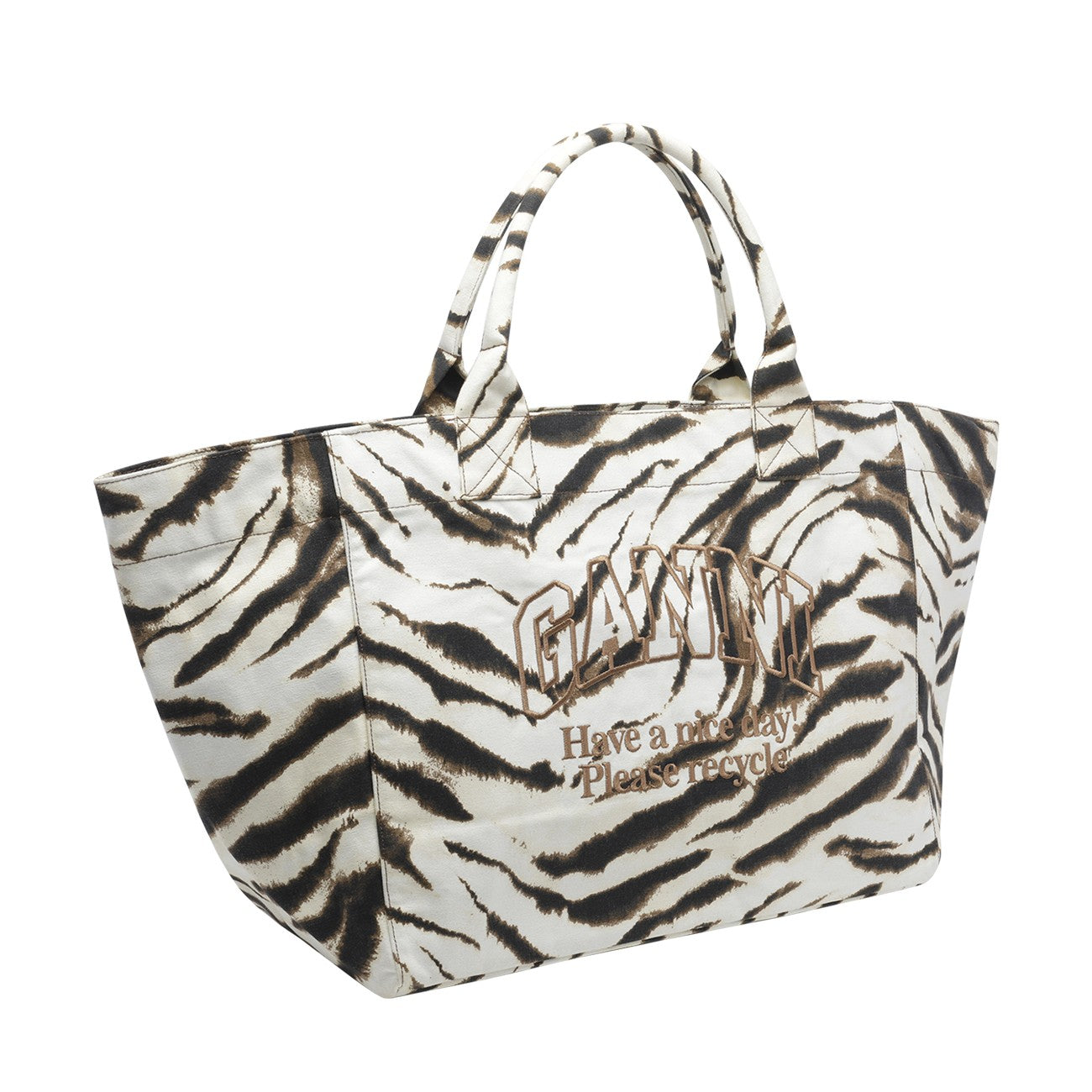 Ganni Women Xxl Zebra Tote GANNI