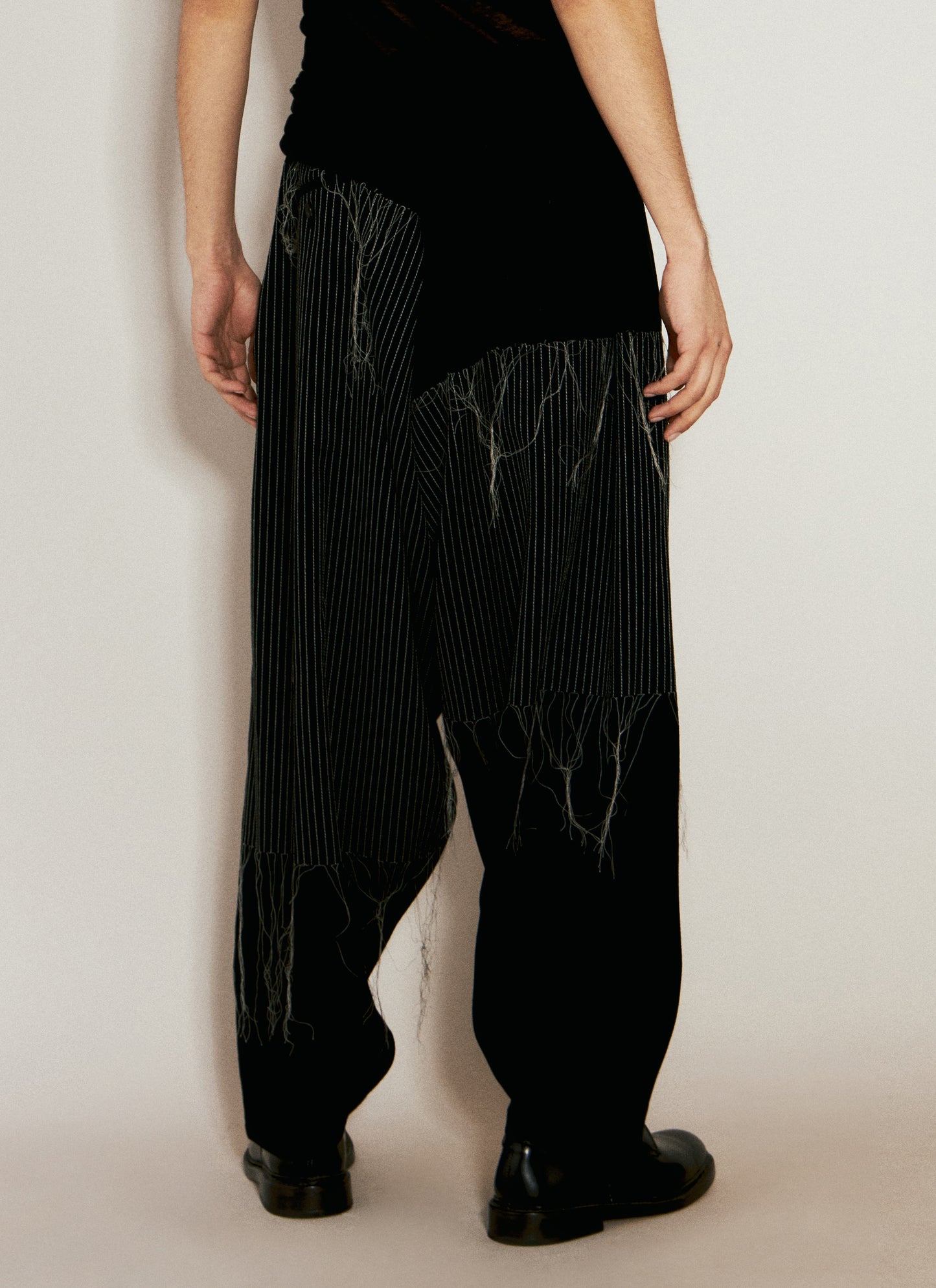 Yohji Yamamoto Men Embroidery Draped Pants YOHJI YAMAMOTO