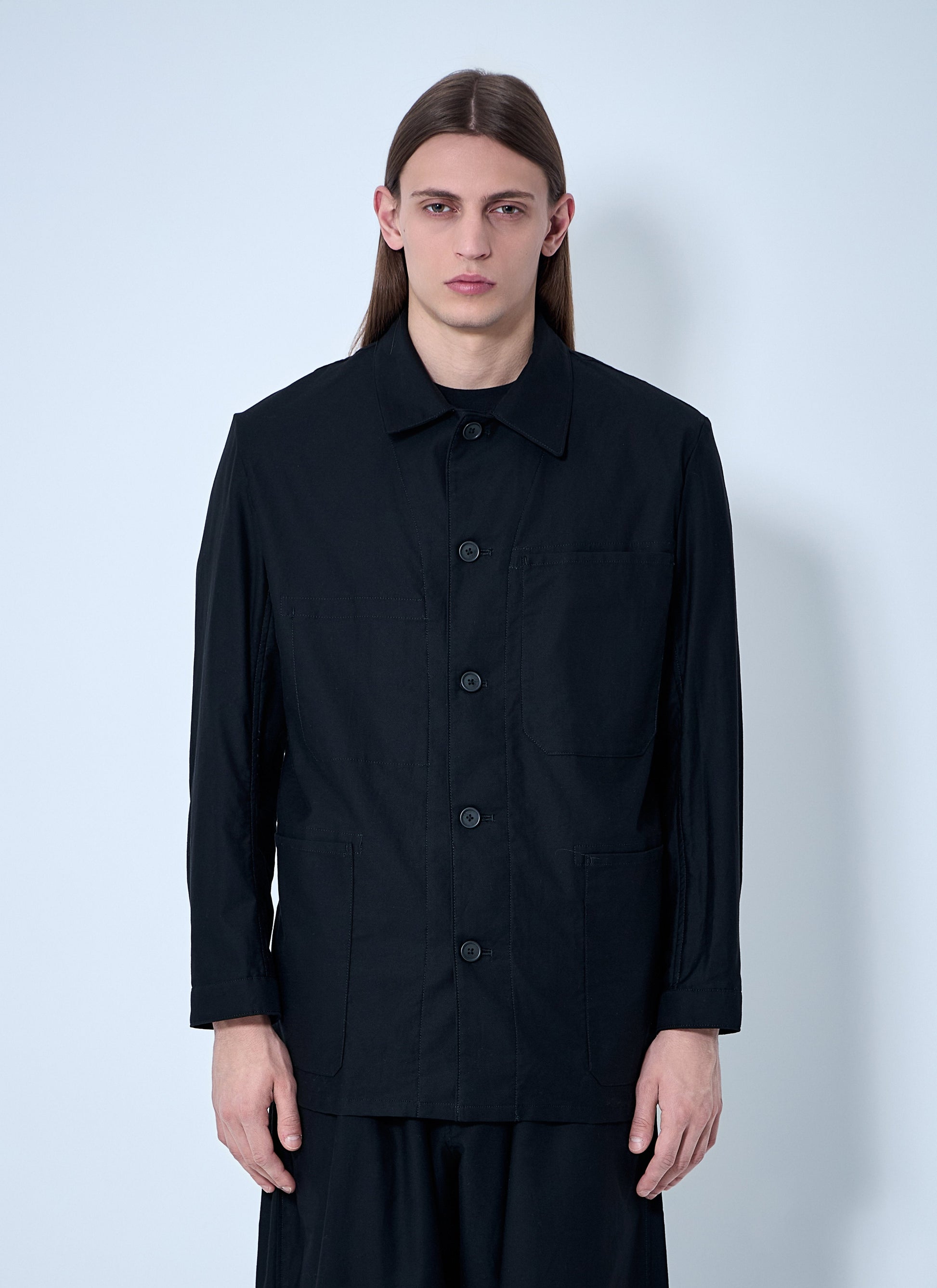 Yohji Yamamoto Men Button-Down Shirt Yohji Yamamoto
