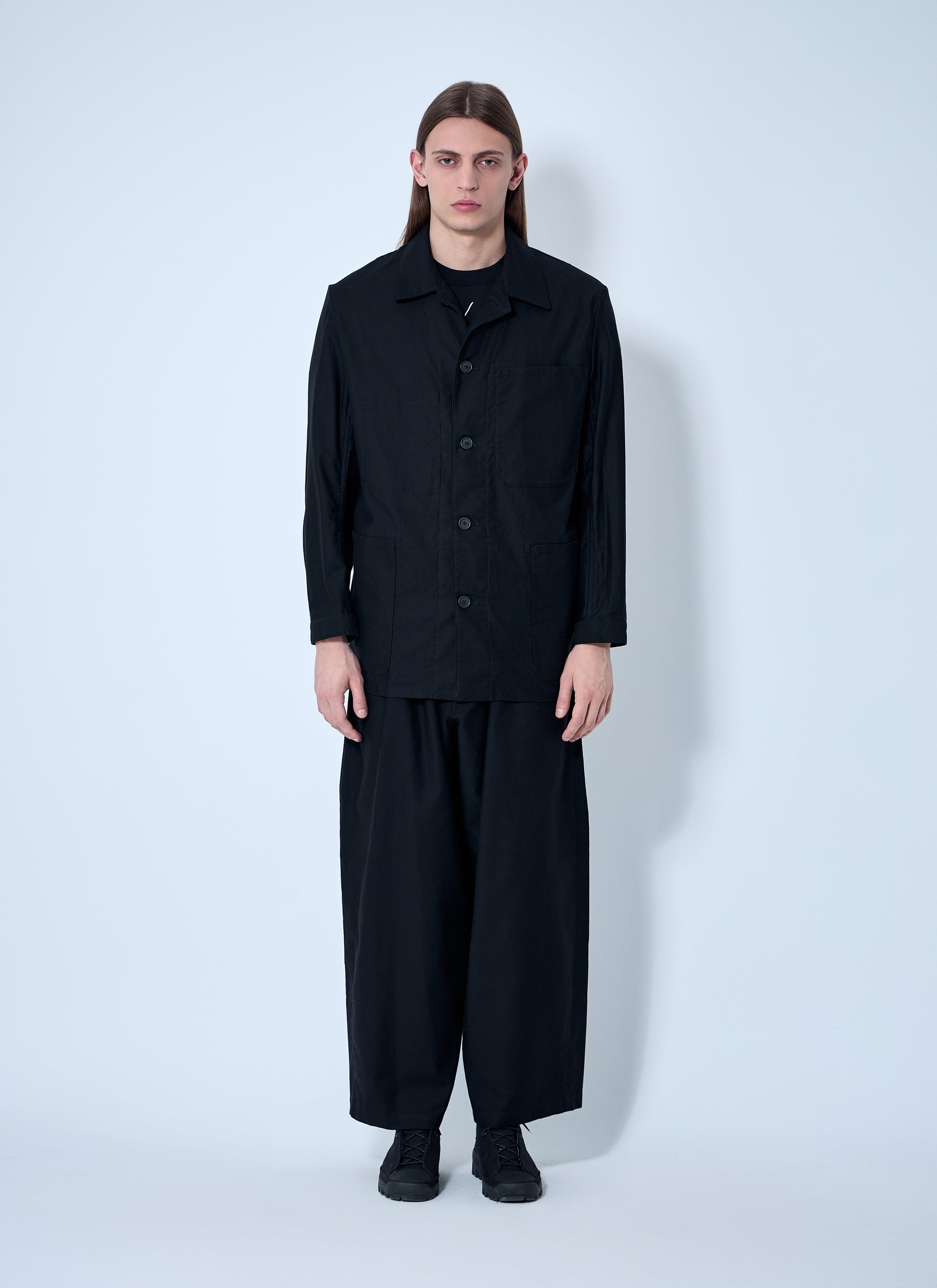 Yohji Yamamoto Men Button-Down Shirt Yohji Yamamoto
