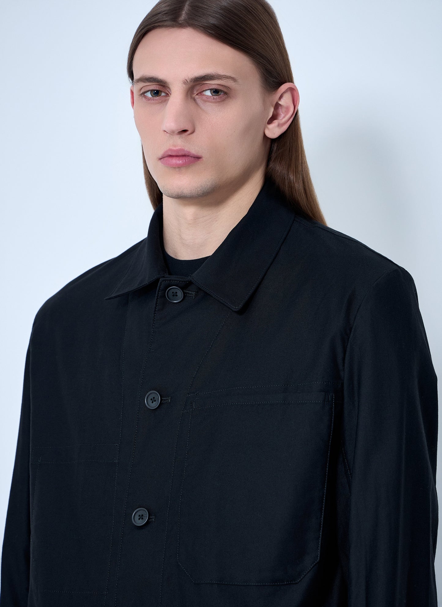 Yohji Yamamoto Men Button-Down Shirt Yohji Yamamoto