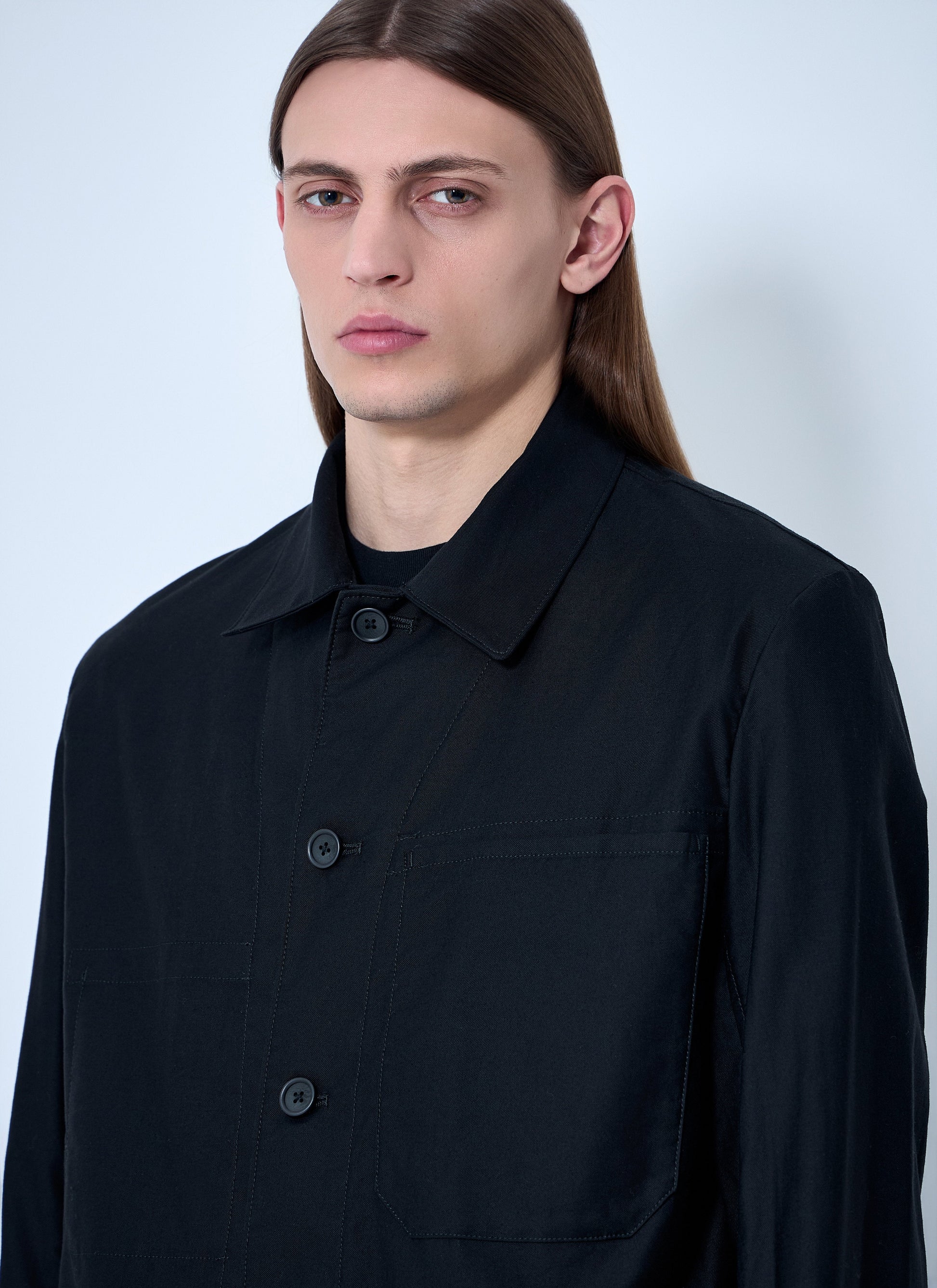 Yohji Yamamoto Men Button-Down Shirt Yohji Yamamoto