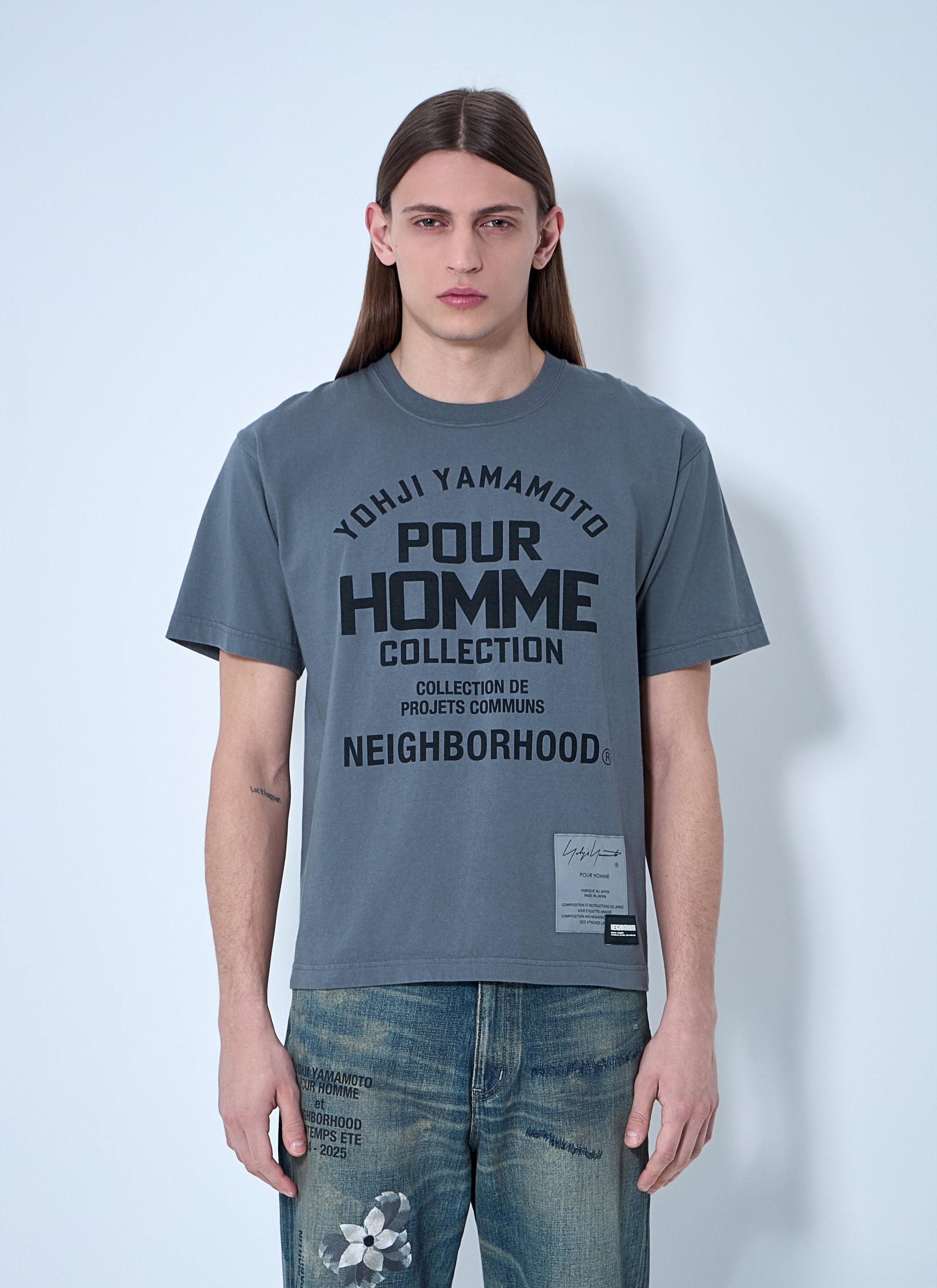 Yohji Yamamoto Men Logo Motif T-Shirt Yohji Yamamoto