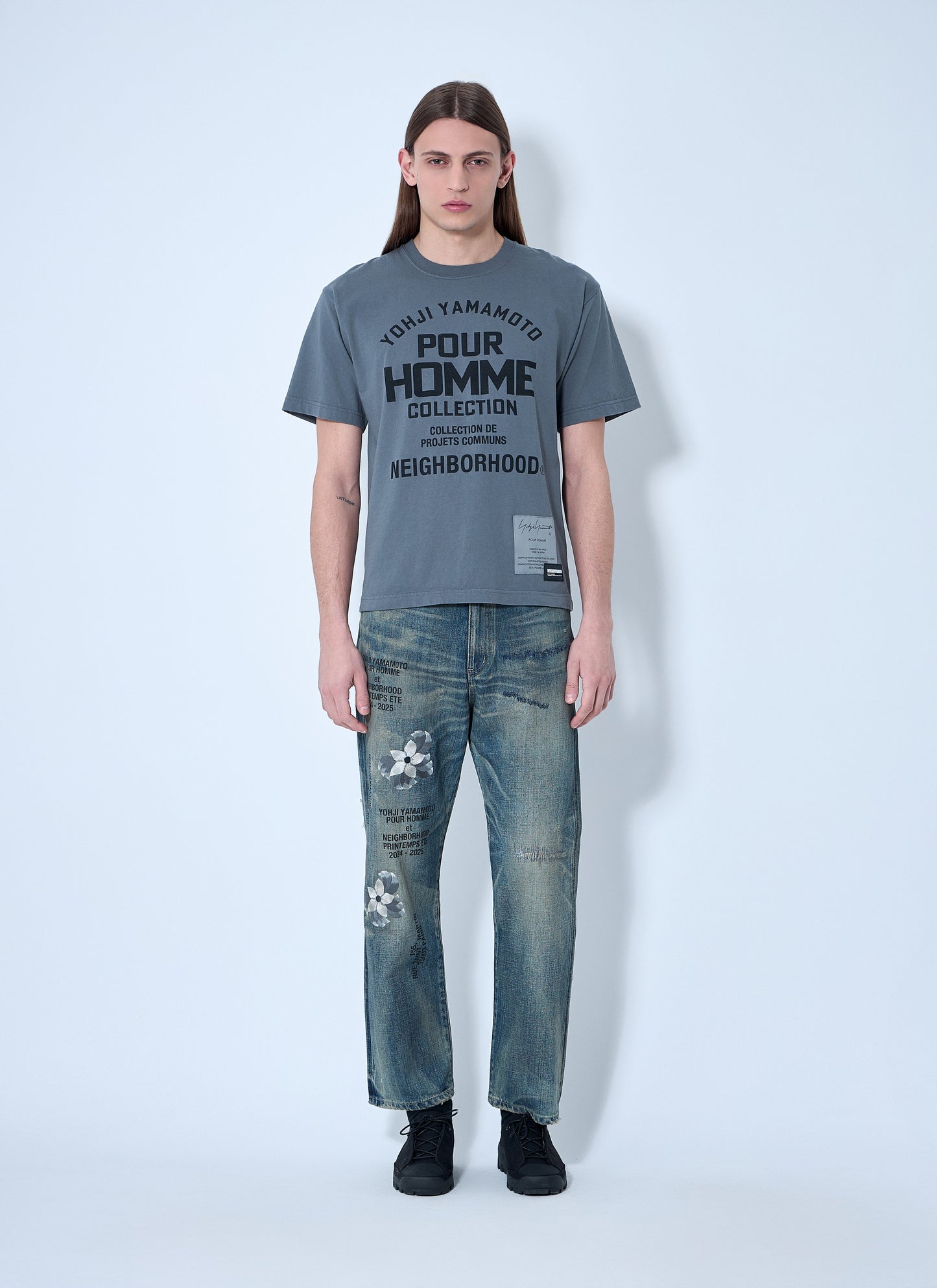 Yohji Yamamoto Men Logo Motif T-Shirt Yohji Yamamoto