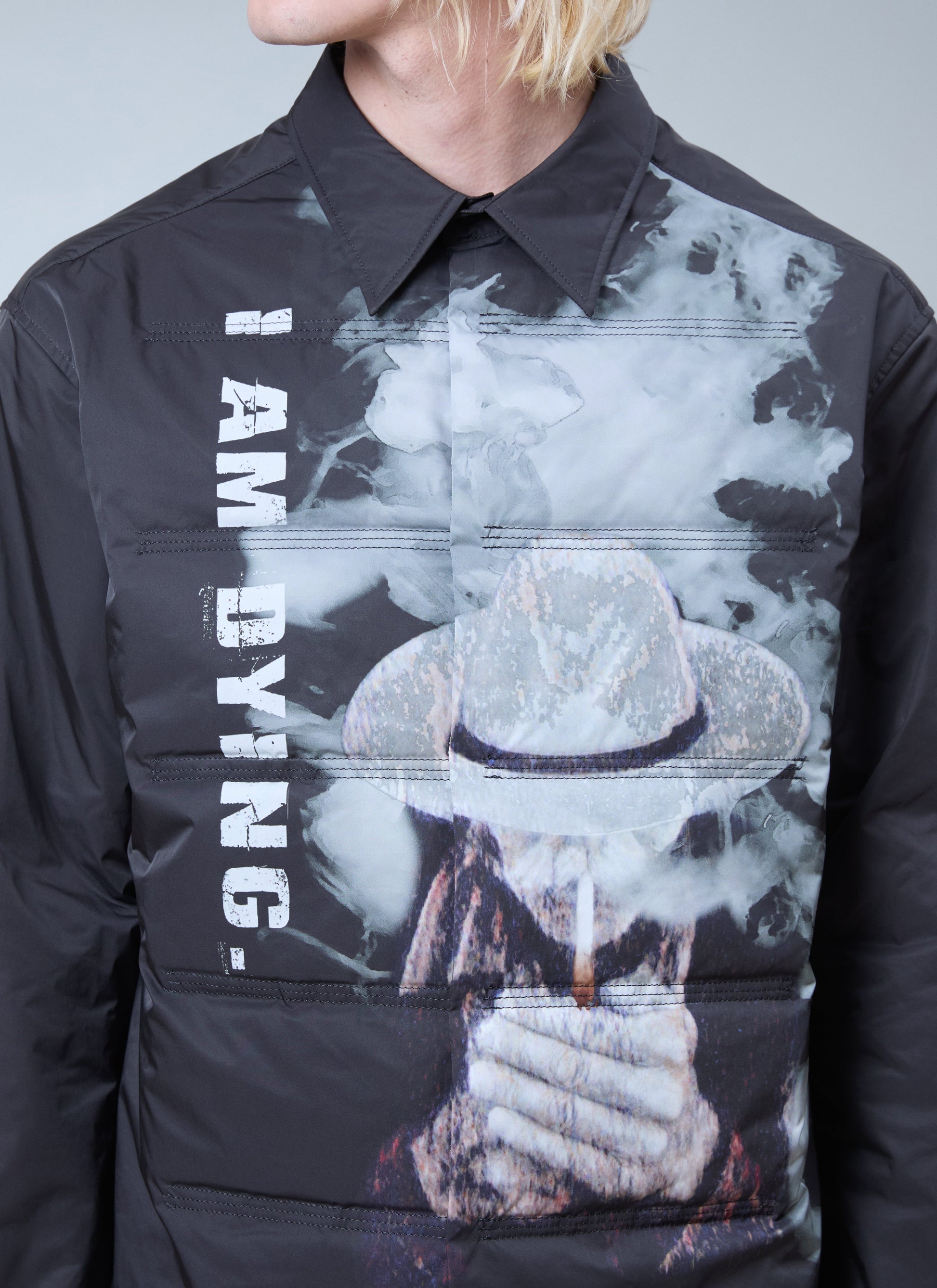 Yohji Yamamoto Men Printed Padded Shirt YOHJI YAMAMOTO