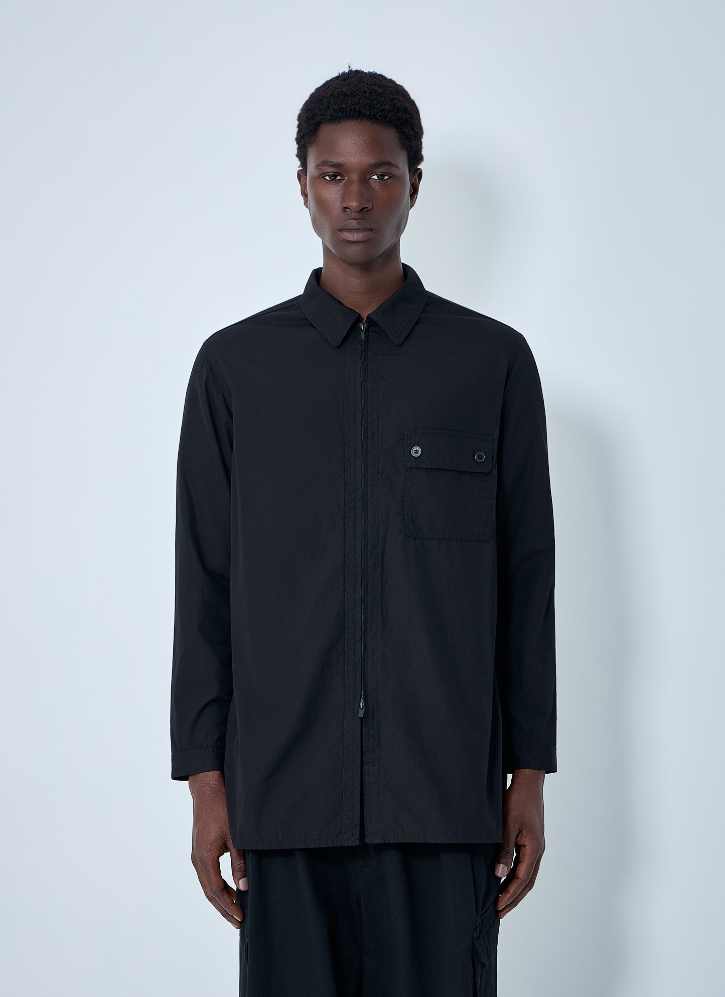 Yohji Yamamoto Men Chain Stitch Broad Zip Open Blouse YOHJI YAMAMOTO