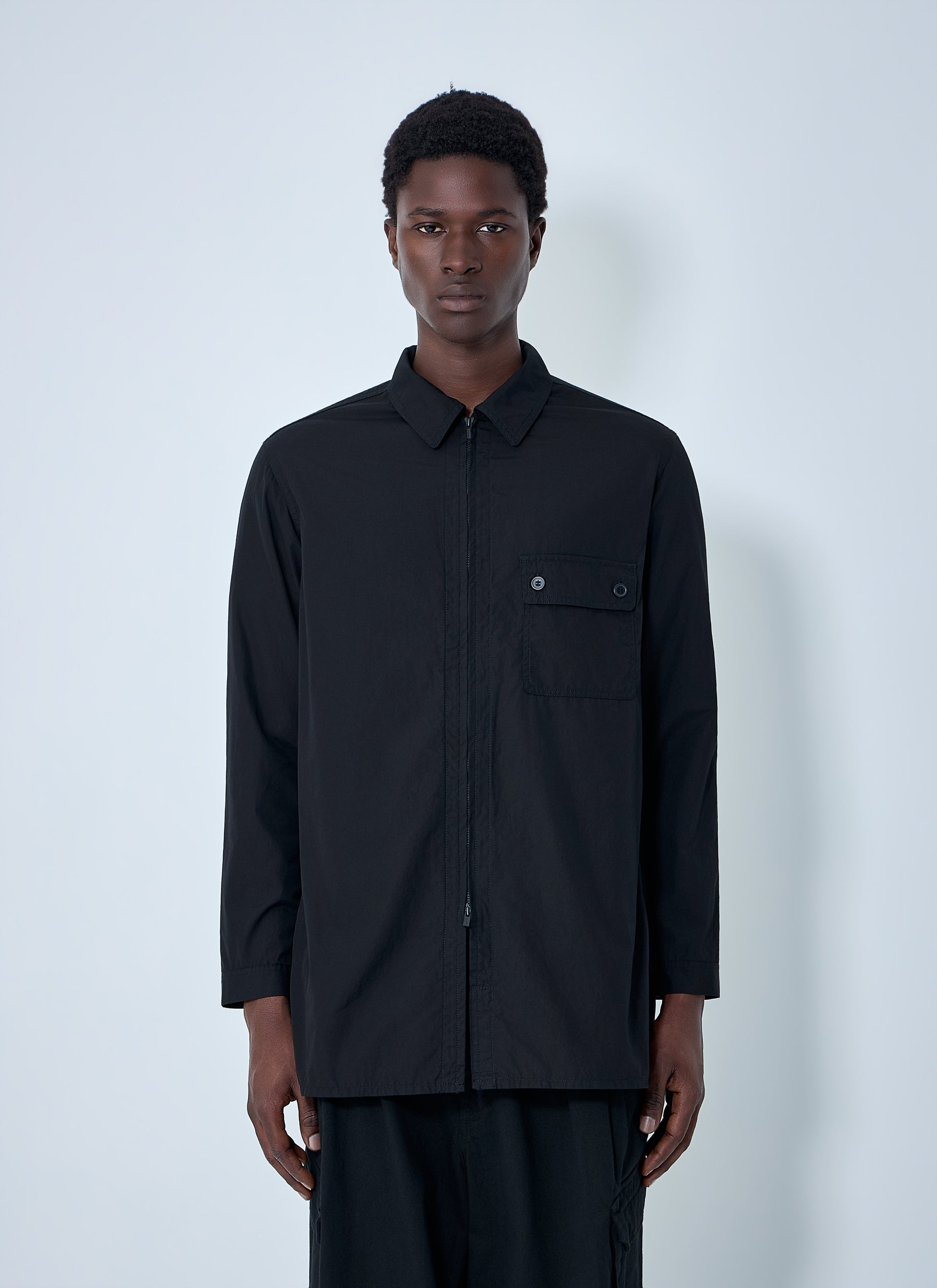 Yohji Yamamoto Men Chain Stitch Broad Zip Open Blouse YOHJI YAMAMOTO