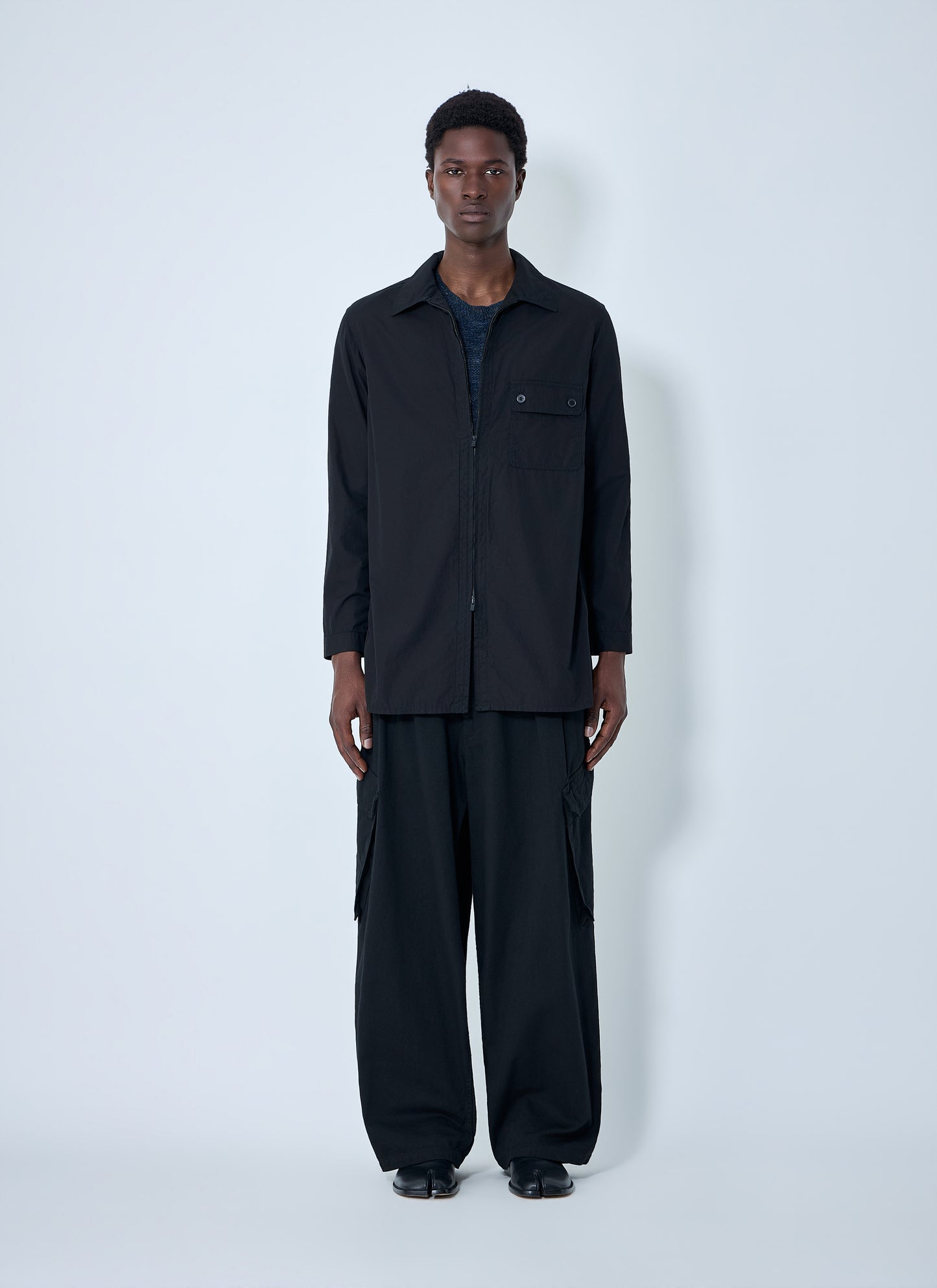 Yohji Yamamoto Men Chain Stitch Broad Zip Open Blouse YOHJI YAMAMOTO