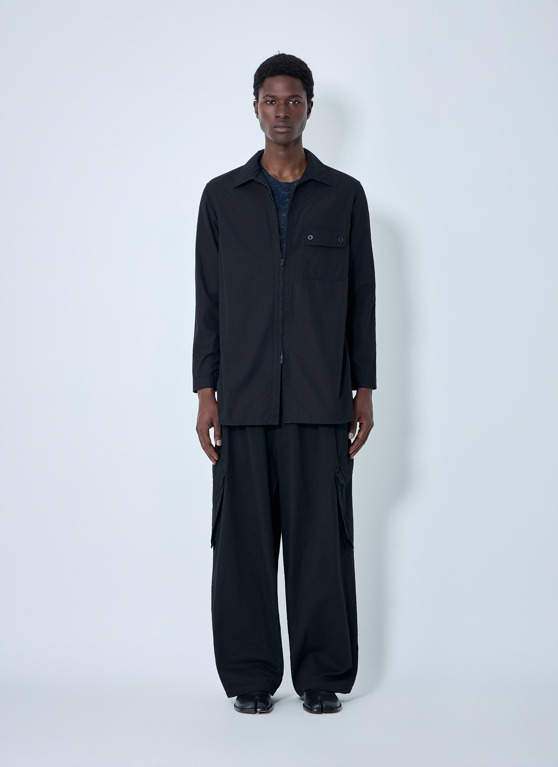 Yohji Yamamoto Men Chain Stitch Broad Zip Open Blouse YOHJI YAMAMOTO