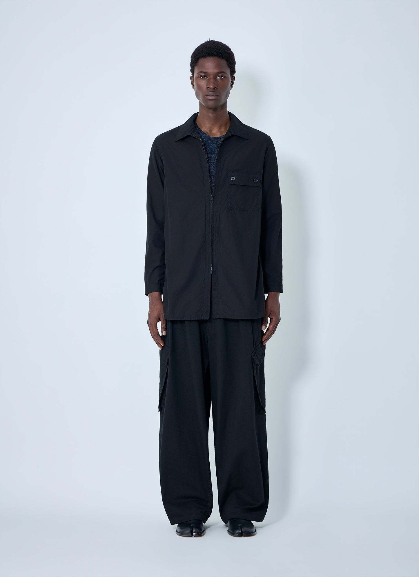 Yohji Yamamoto Men Chain Stitch Broad Zip Open Blouse YOHJI YAMAMOTO