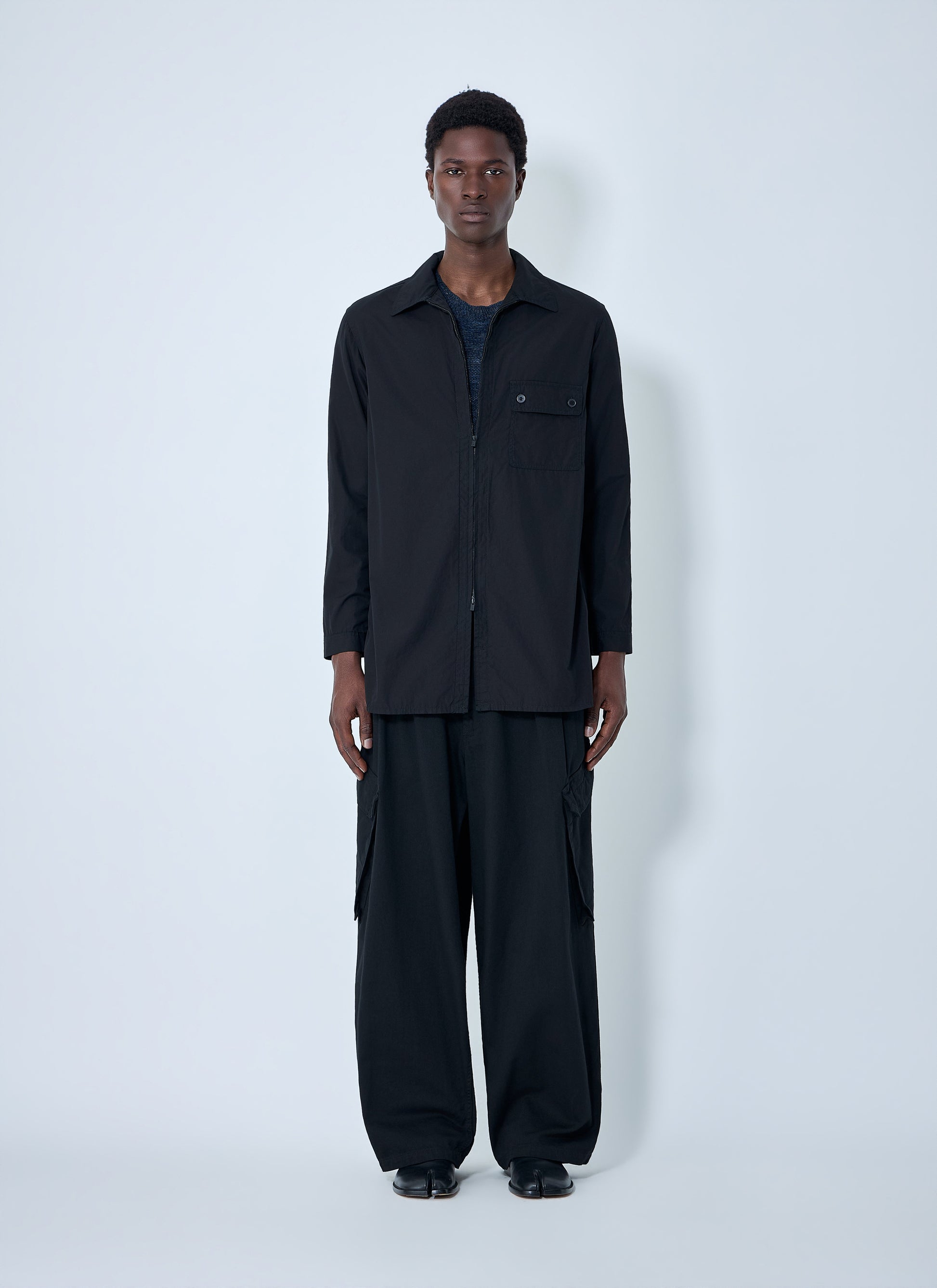 Yohji Yamamoto Men Chain Stitch Broad Zip Open Blouse YOHJI YAMAMOTO