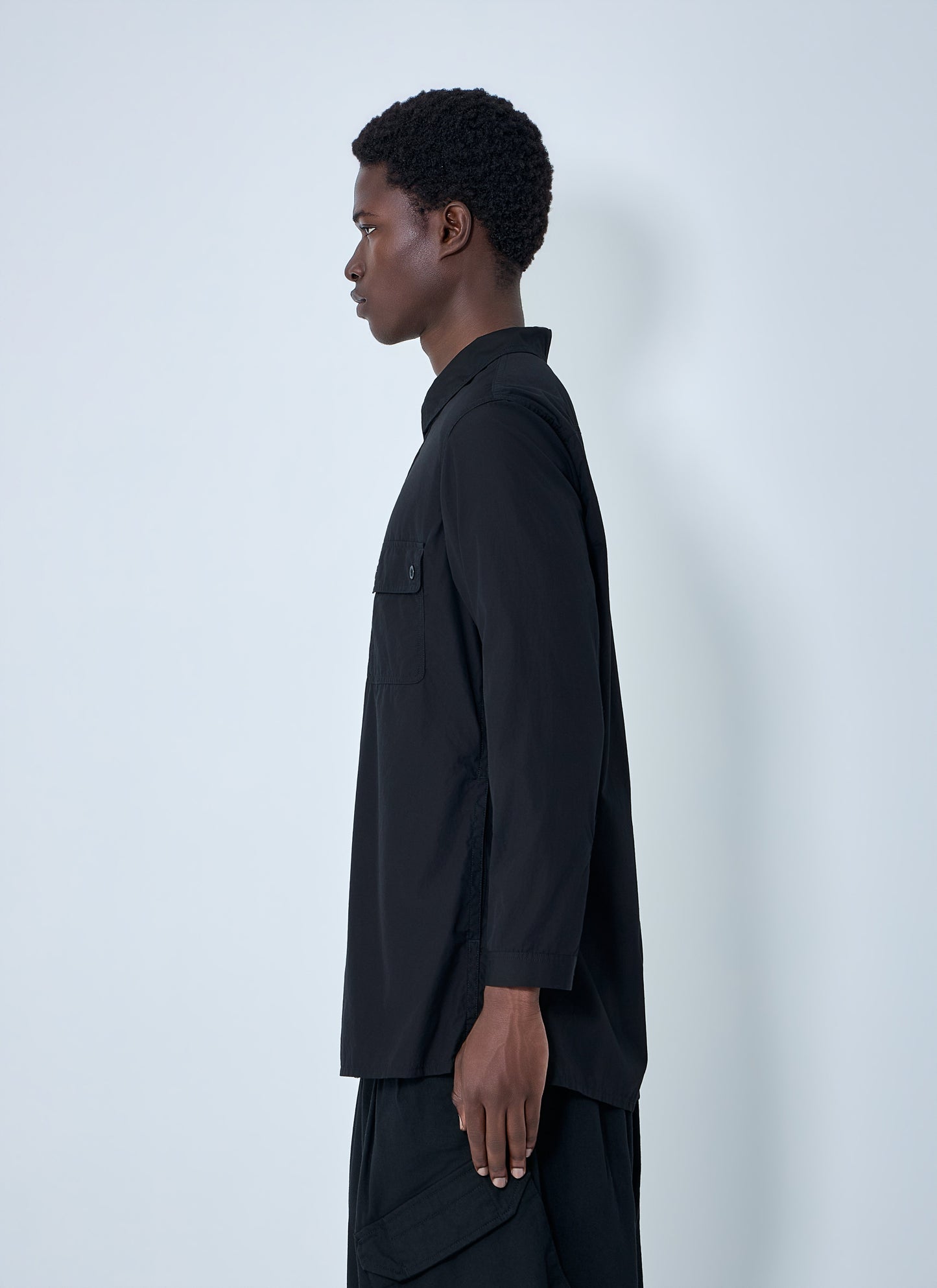 Yohji Yamamoto Men Chain Stitch Broad Zip Open Blouse YOHJI YAMAMOTO