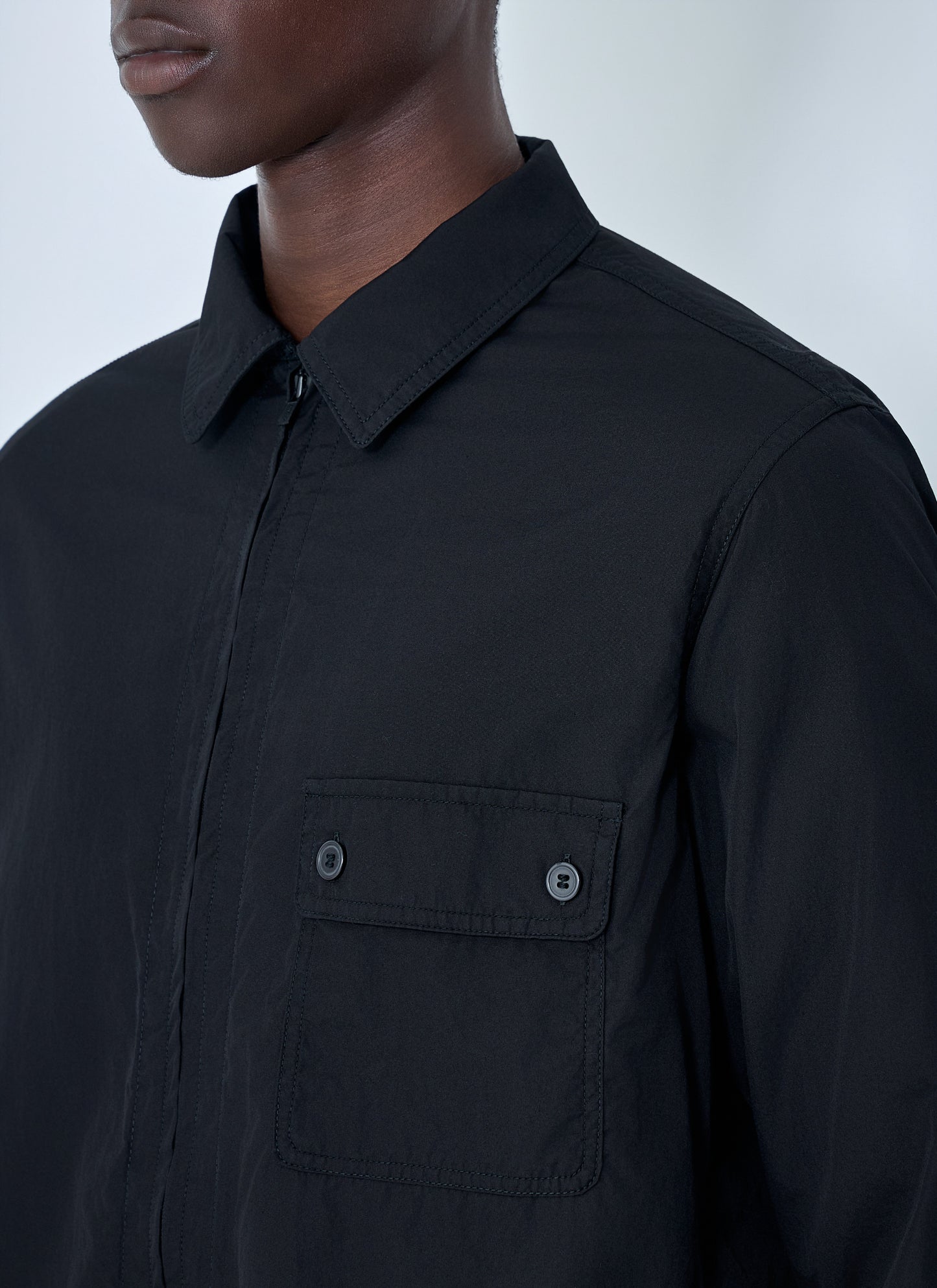 Yohji Yamamoto Men Chain Stitch Broad Zip Open Blouse YOHJI YAMAMOTO