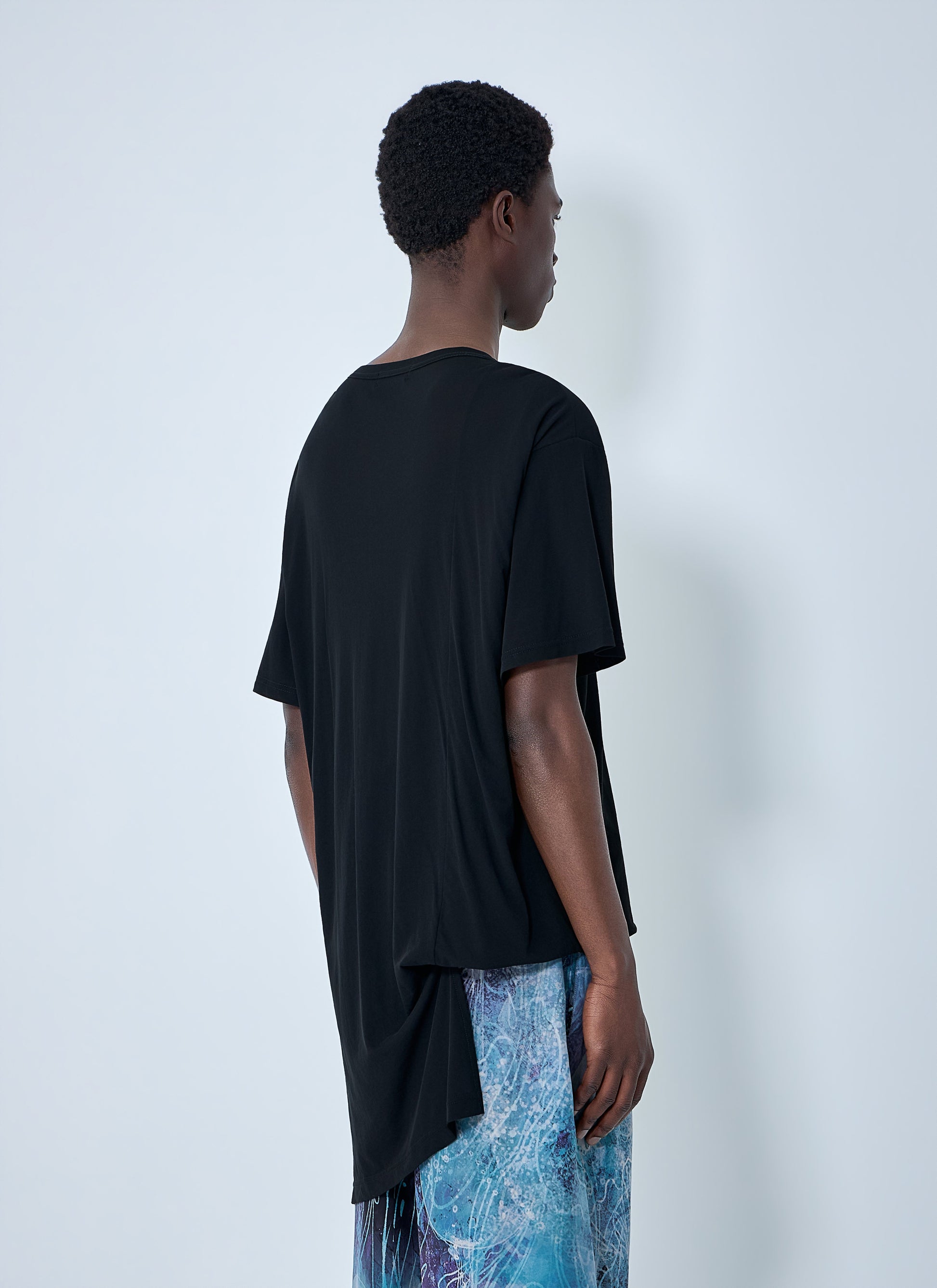 Yohji Yamamoto Men Diorama Jersey Asymmetry Hem T-Shirt YOHJI YAMAMOTO