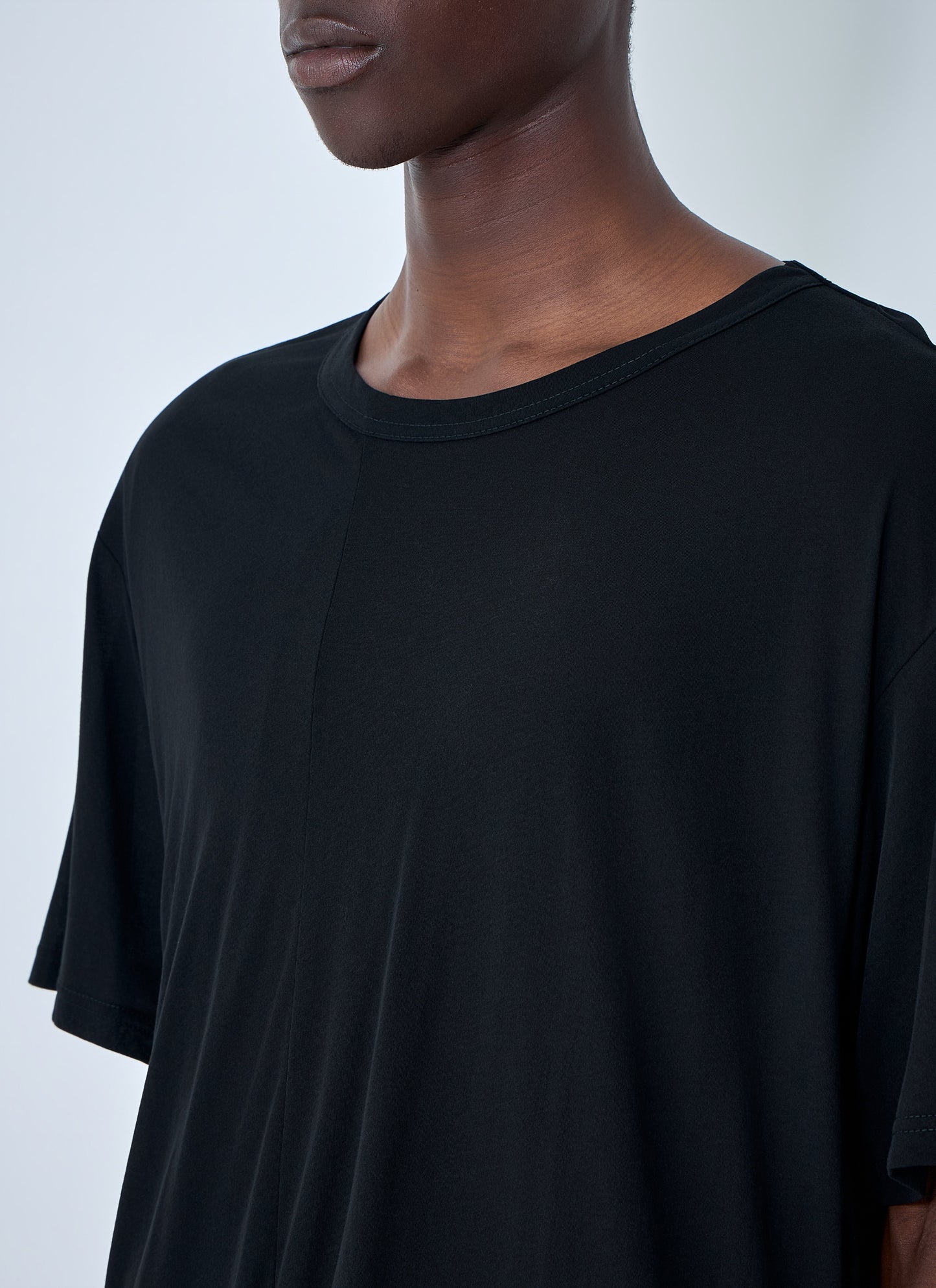 Yohji Yamamoto Men Diorama Jersey Asymmetry Hem T-Shirt YOHJI YAMAMOTO