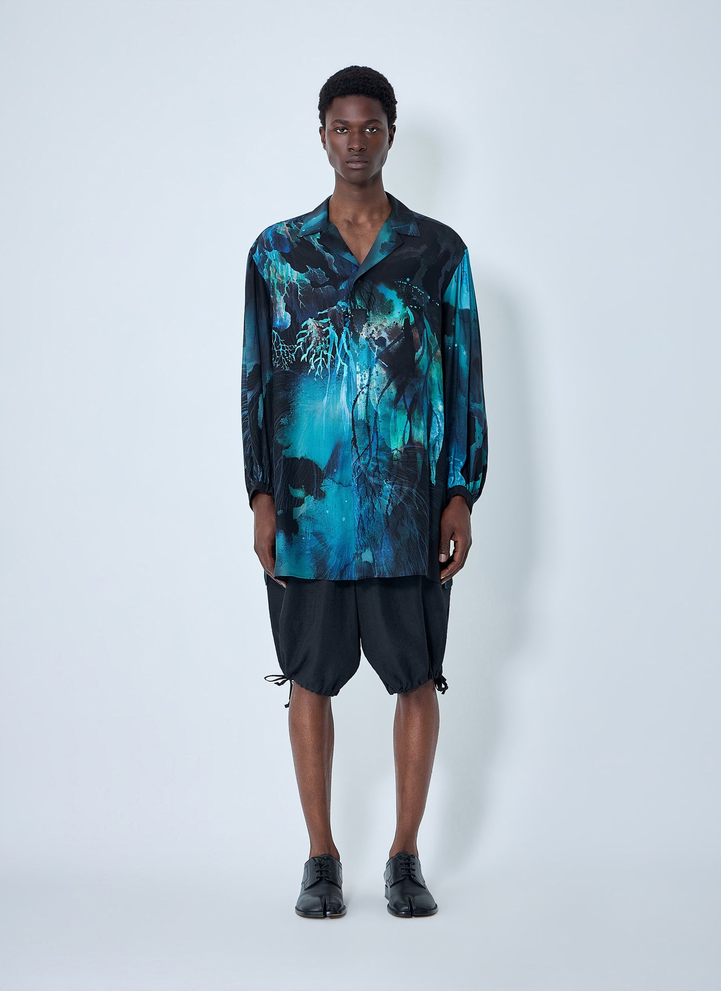 Yohji Yamamoto Men Sea Prink Silk Shirt YOHJI YAMAMOTO
