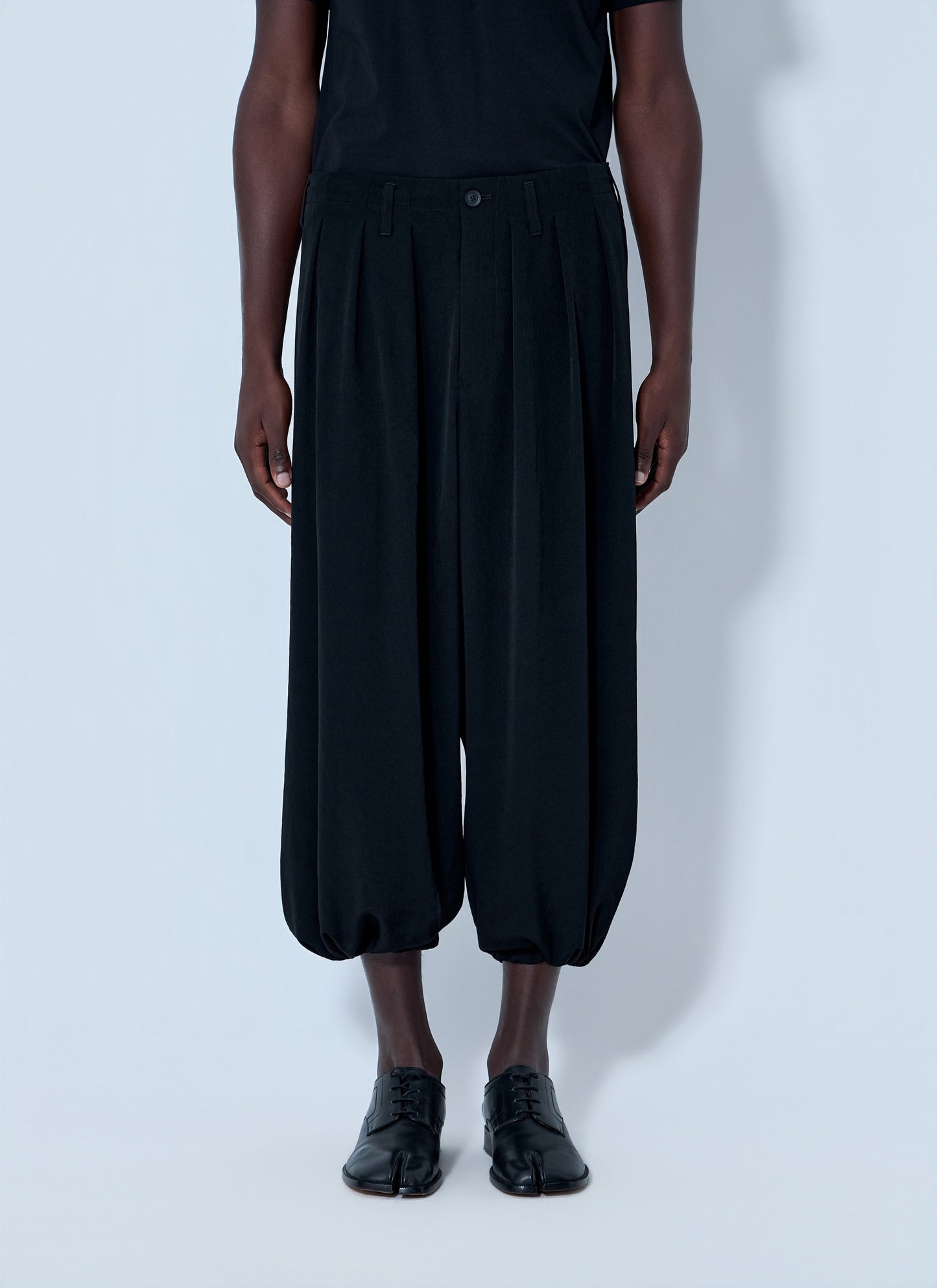 Yohji Yamamoto Men Pleated Drop-Crotch Trousers YOHJI YAMAMOTO