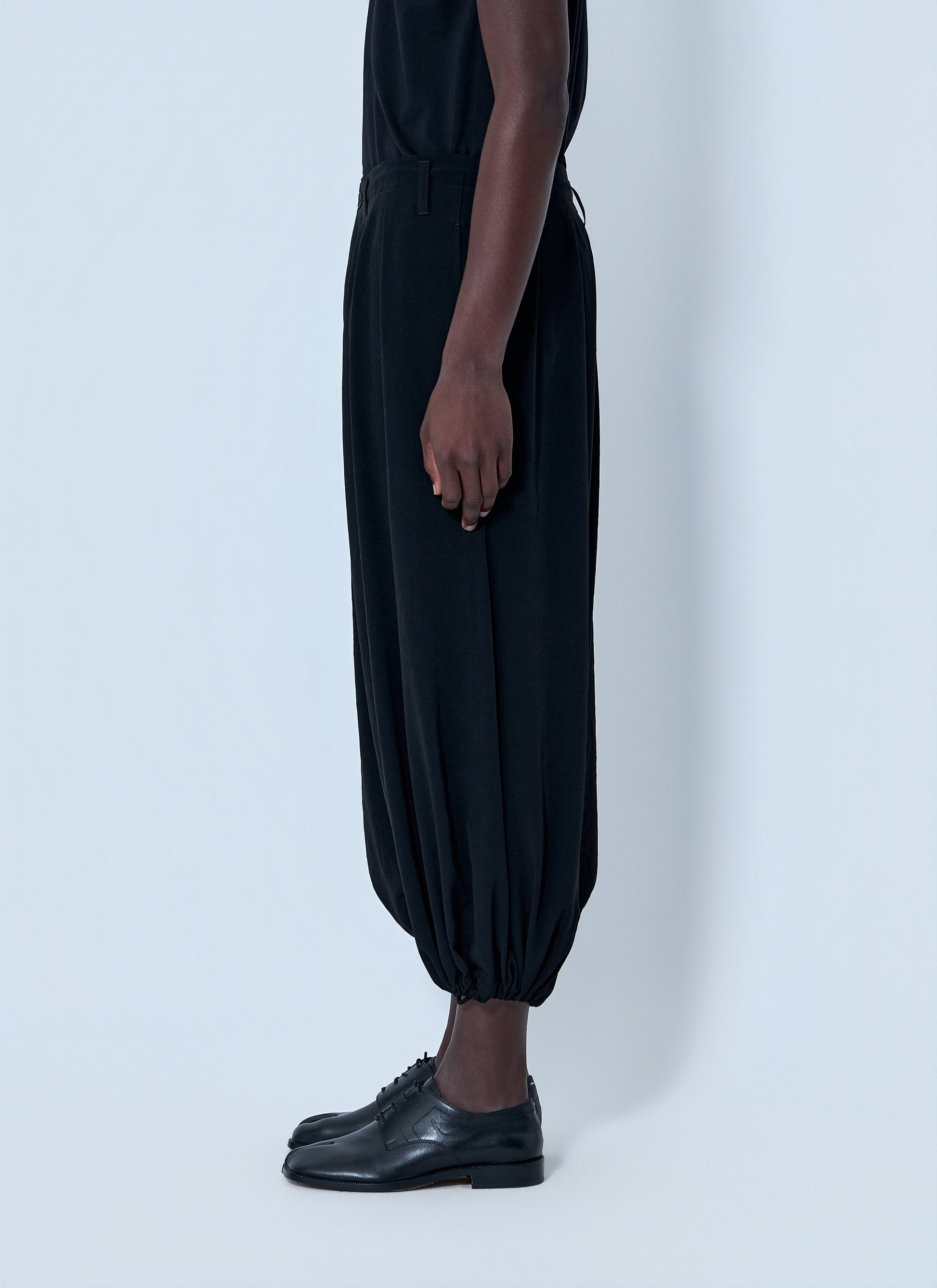 Yohji Yamamoto Men Pleated Drop-Crotch Trousers YOHJI YAMAMOTO