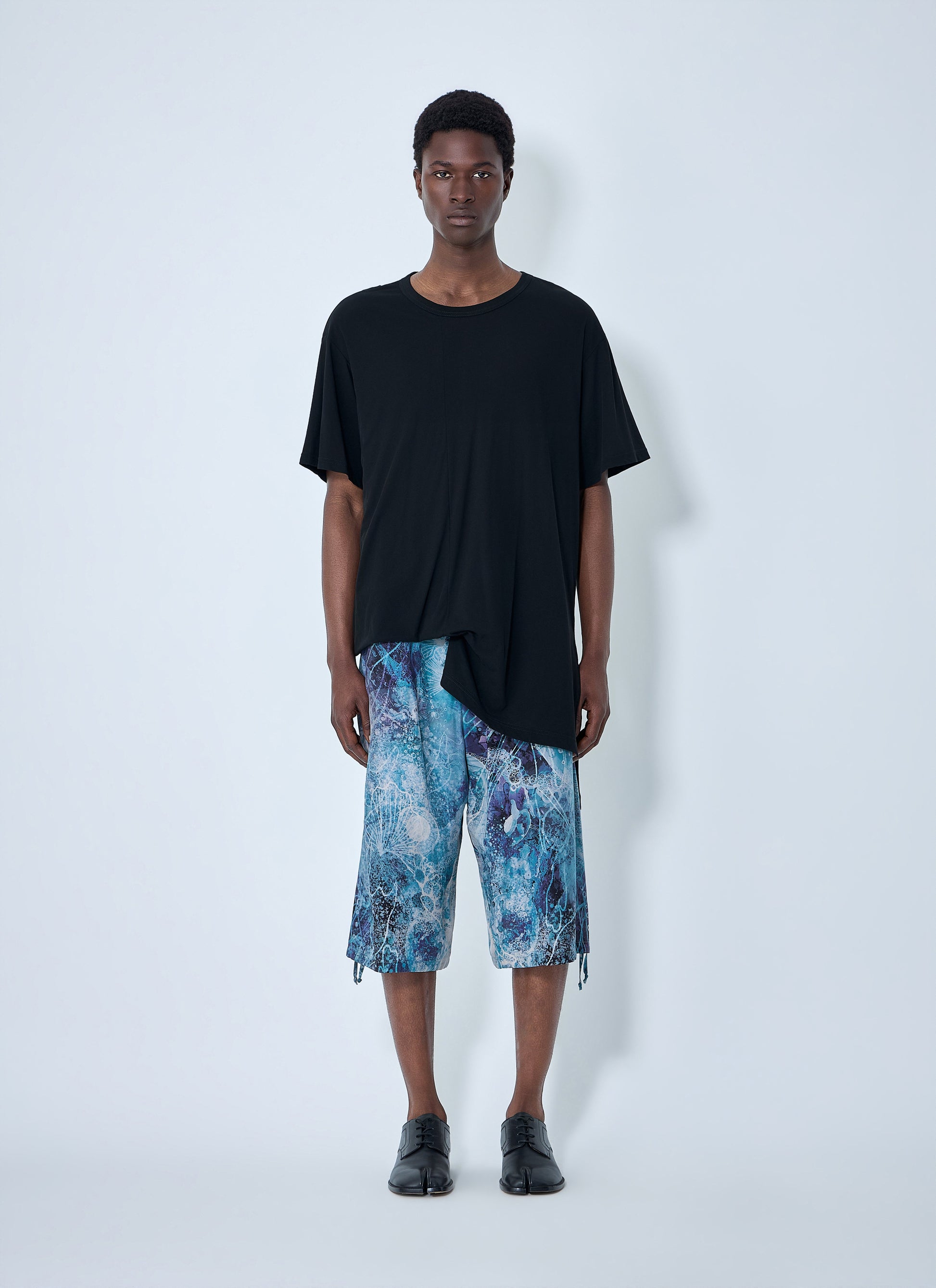 Yohji Yamamoto Men Drawstring Cropped Shorts YOHJI YAMAMOTO