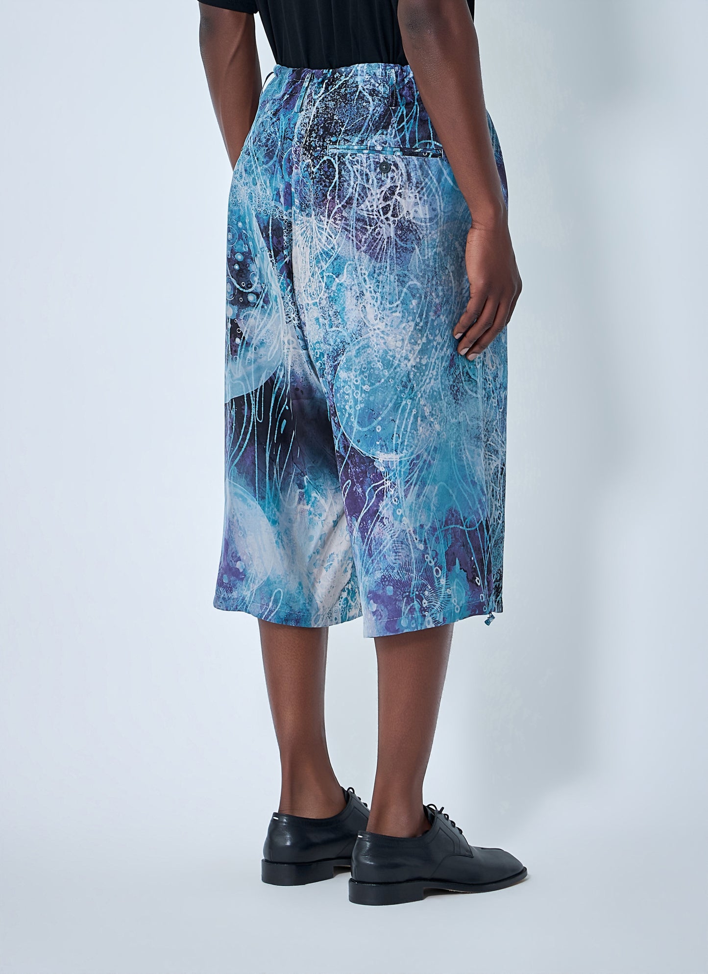 Yohji Yamamoto Men Drawstring Cropped Shorts YOHJI YAMAMOTO