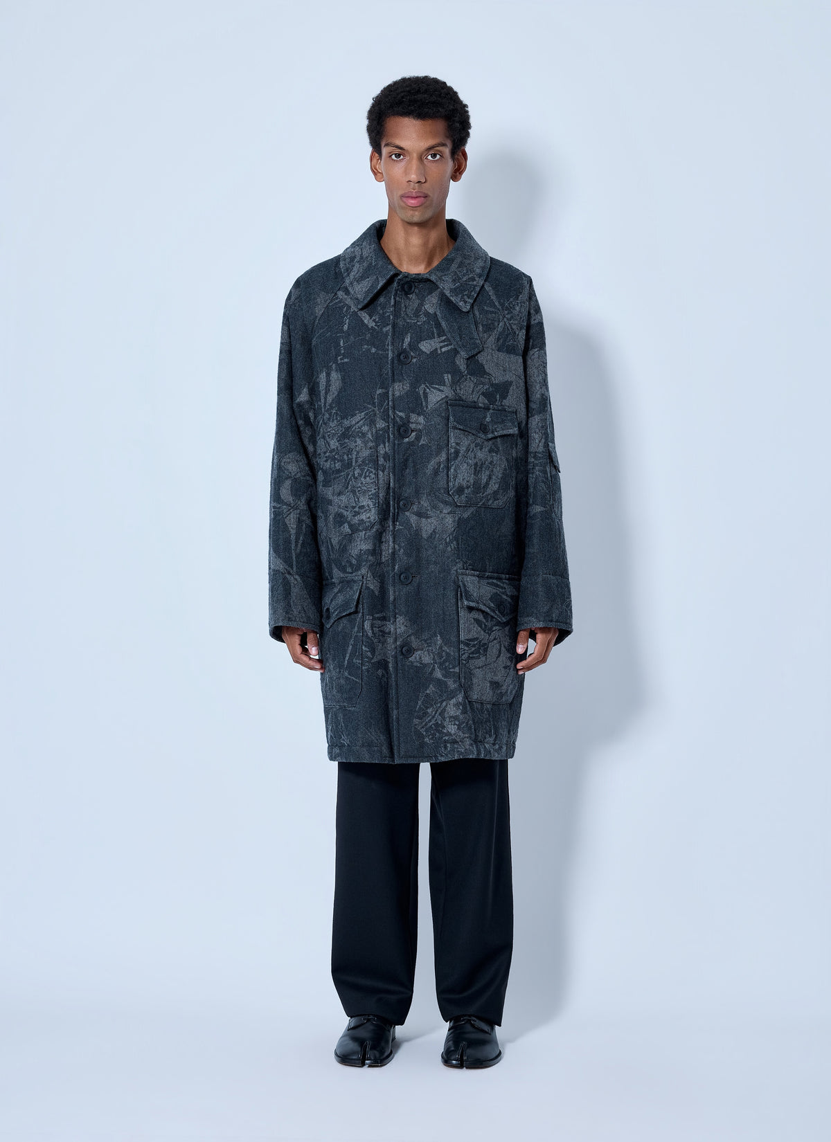 Yohji Yamamoto Men Scrap Printed Coat YOHJI YAMAMOTO
