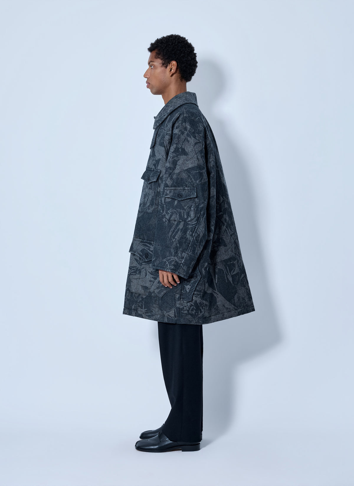 Yohji Yamamoto Men Scrap Printed Coat YOHJI YAMAMOTO