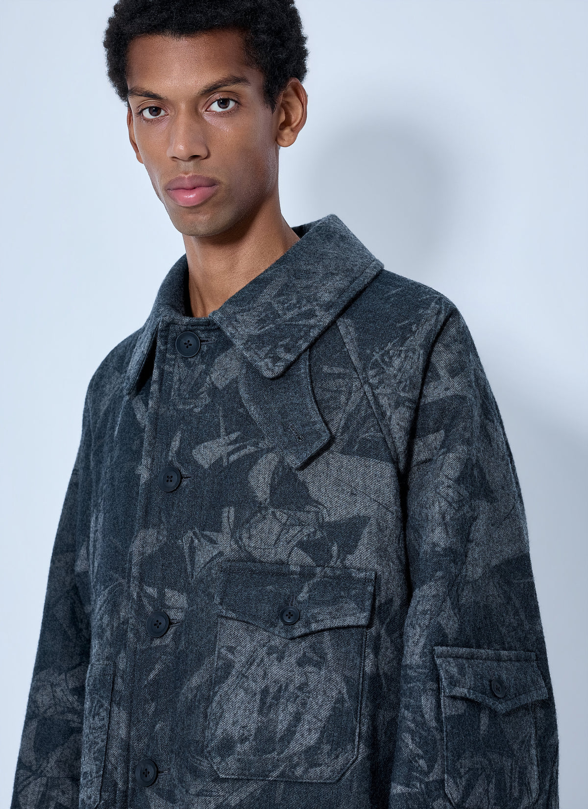 Yohji Yamamoto Men Scrap Printed Coat YOHJI YAMAMOTO