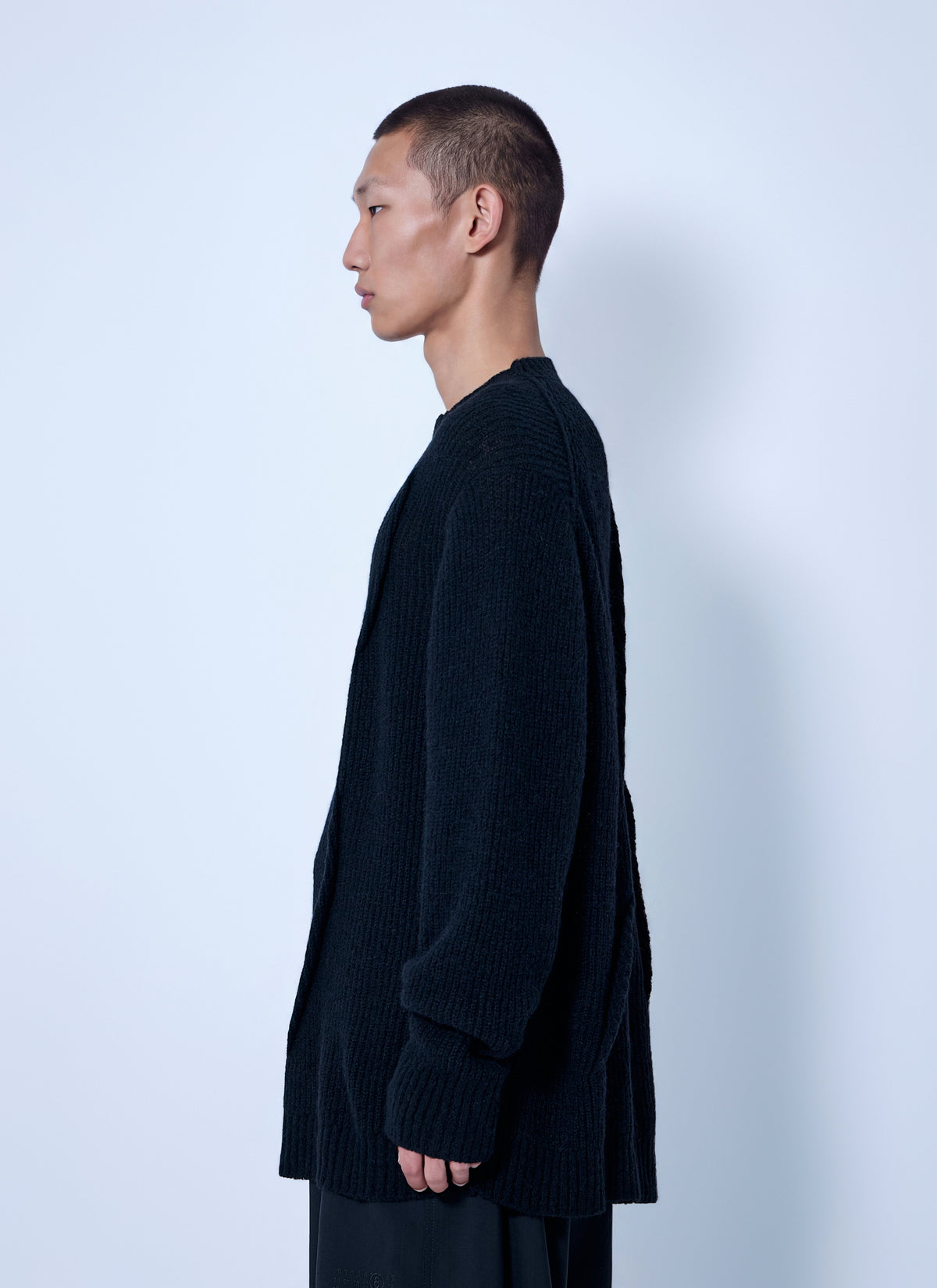 Yohji Yamamoto Men Half Cardigan+Tuck Tuck Round Neck Po YOHJI YAMAMOTO