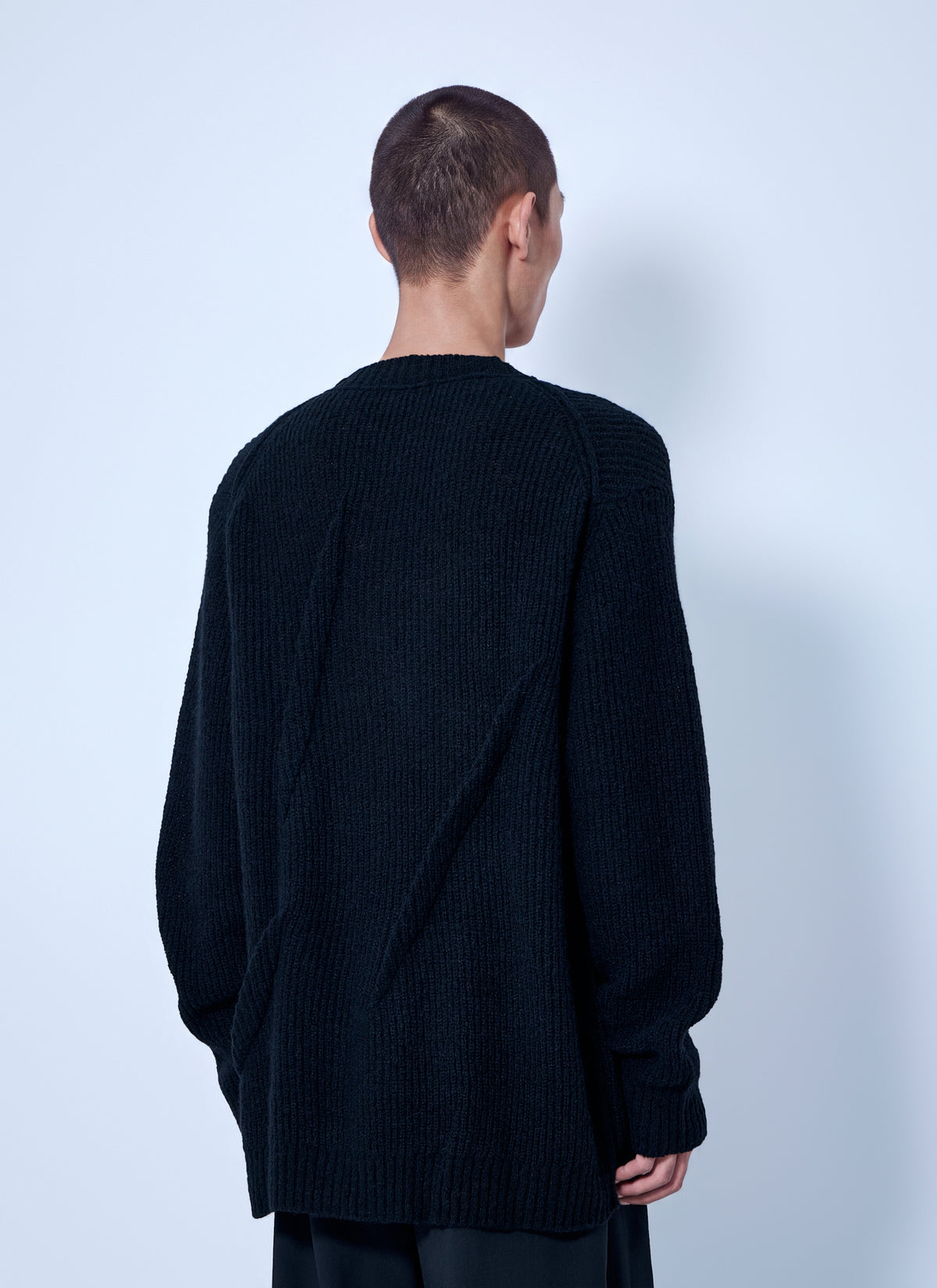 Yohji Yamamoto Men Half Cardigan+Tuck Tuck Round Neck Po YOHJI YAMAMOTO