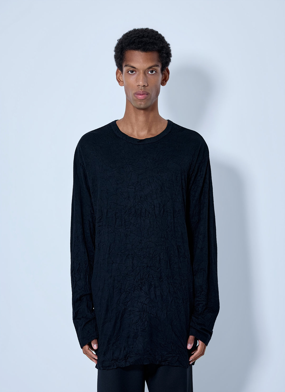 Yohji Yamamoto Men Round Neck Long Sleeve T-Shirt YOHJI YAMAMOTO