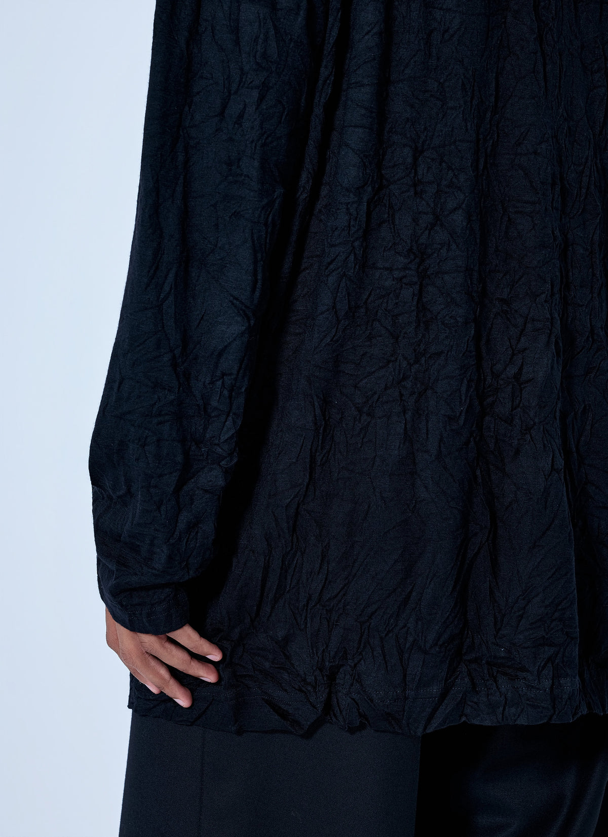 Yohji Yamamoto Men Round Neck Long Sleeve T-Shirt YOHJI YAMAMOTO