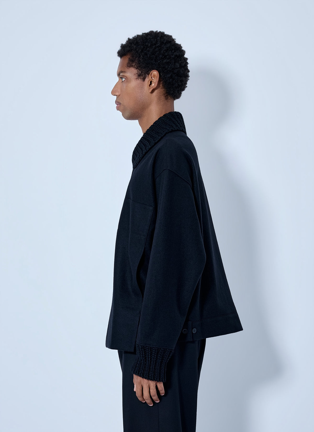 Yohji Yamamoto Men Rib Detail Blouson YOHJI YAMAMOTO