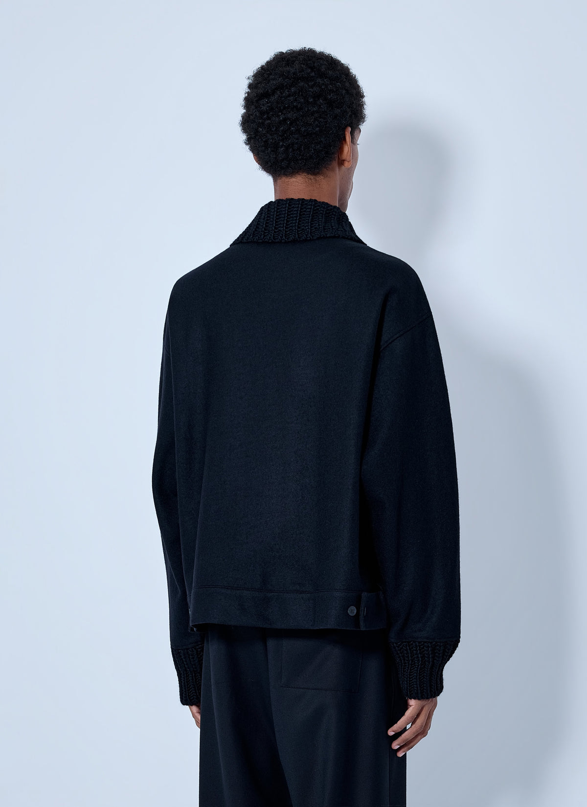Yohji Yamamoto Men Rib Detail Blouson YOHJI YAMAMOTO