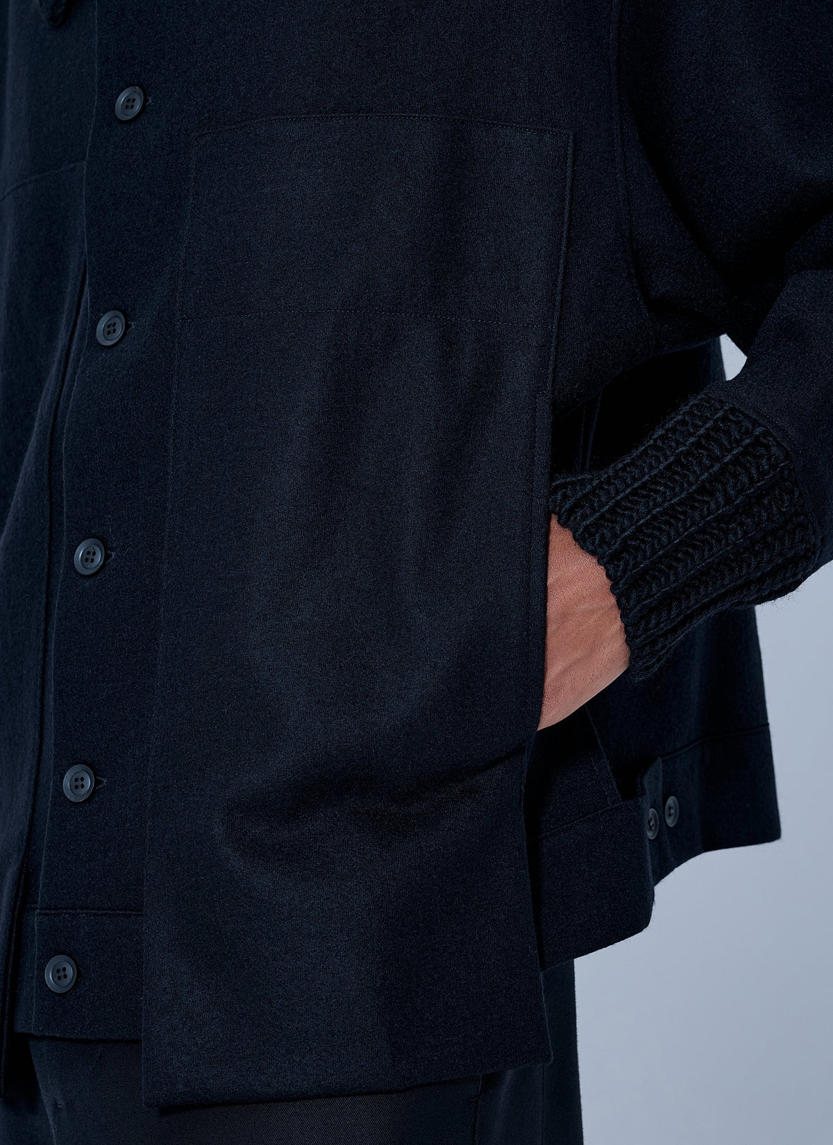 Yohji Yamamoto Men Rib Detail Blouson YOHJI YAMAMOTO