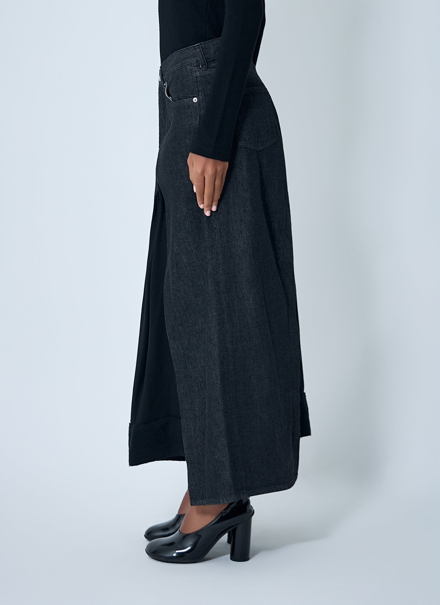 Yohji Yamamoto Women Cut-Off Combination Midi Skirt YOHJI YAMAMOTO
