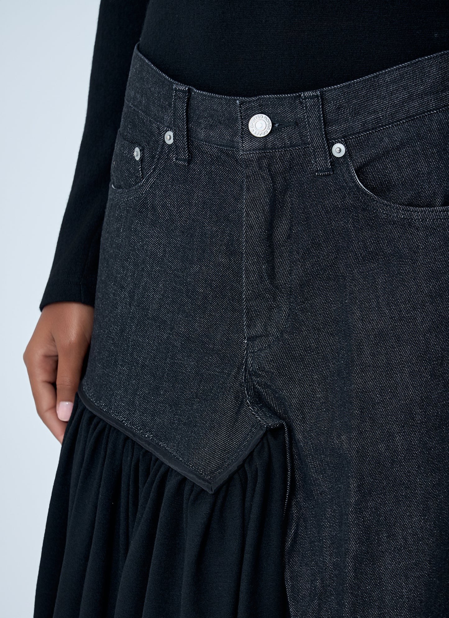 Yohji Yamamoto Women Cut-Off Combination Midi Skirt YOHJI YAMAMOTO