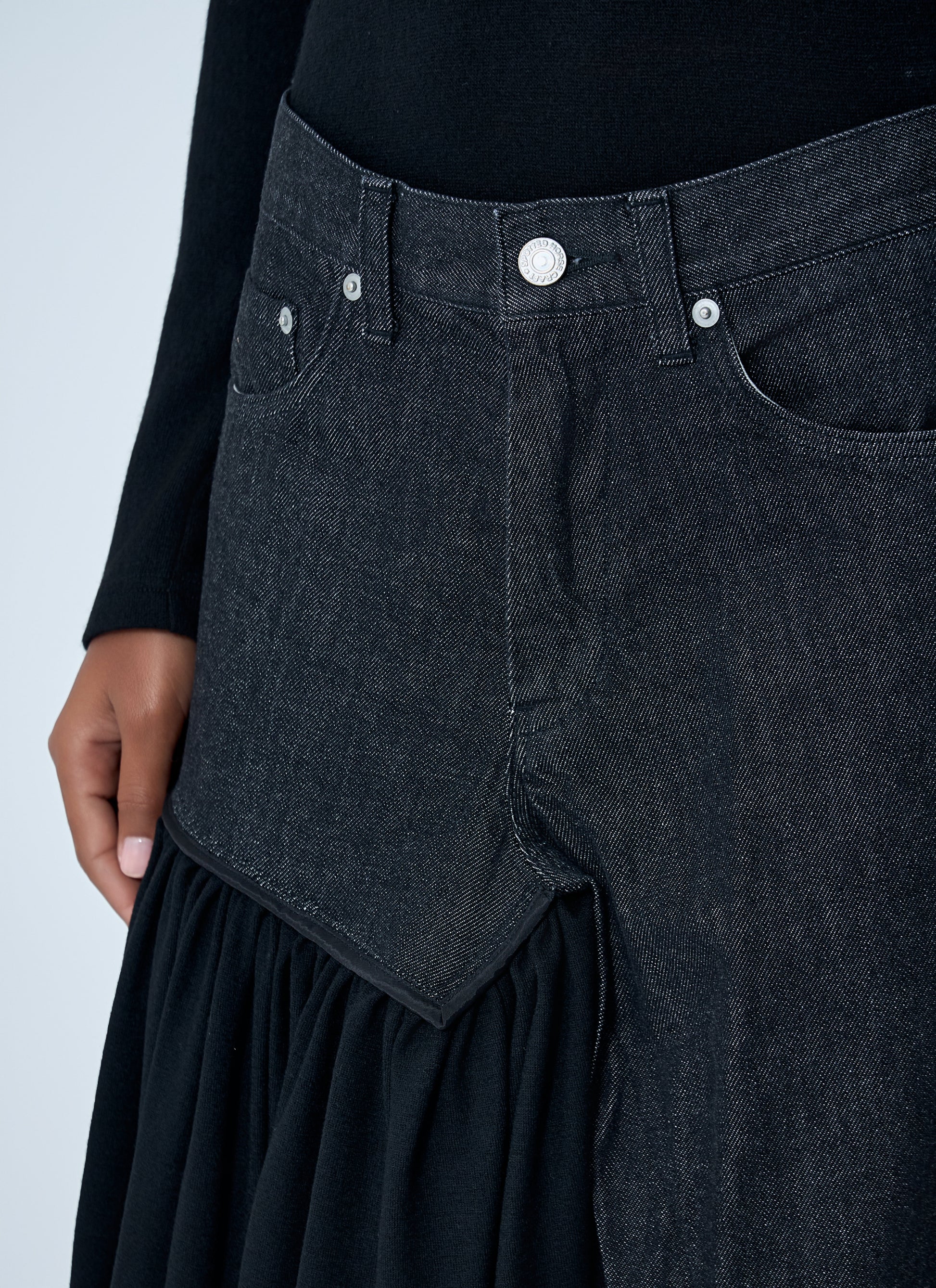 Yohji Yamamoto Women Cut-Off Combination Midi Skirt YOHJI YAMAMOTO